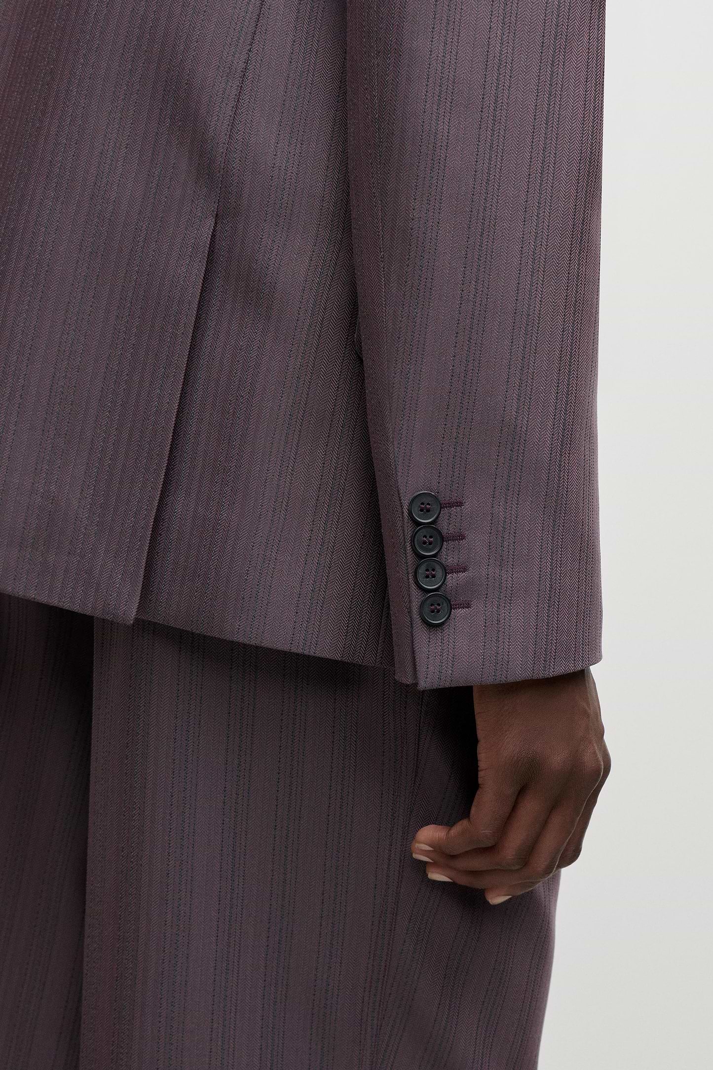 Notched Collar Jacket In Purple
