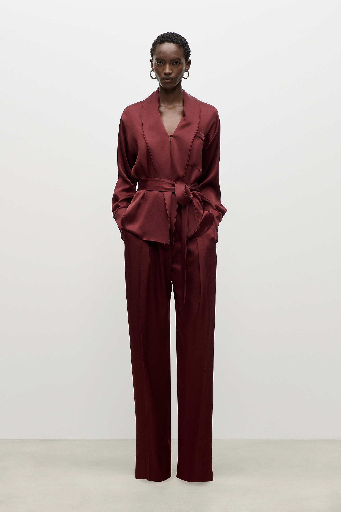 Alba Blouse In Burgundy
