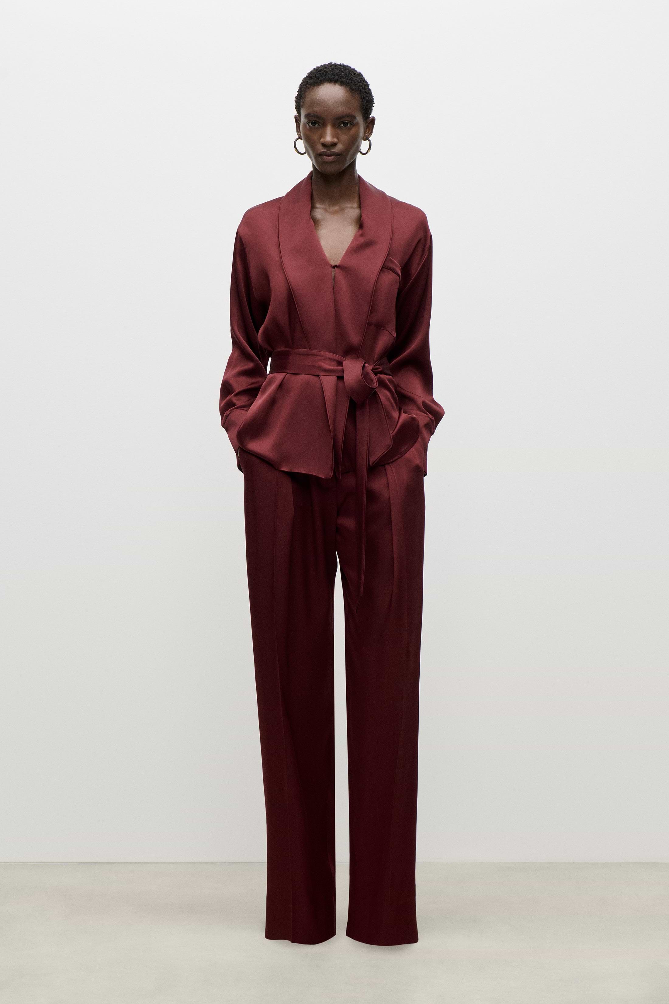 Alba Blouse In Burgundy