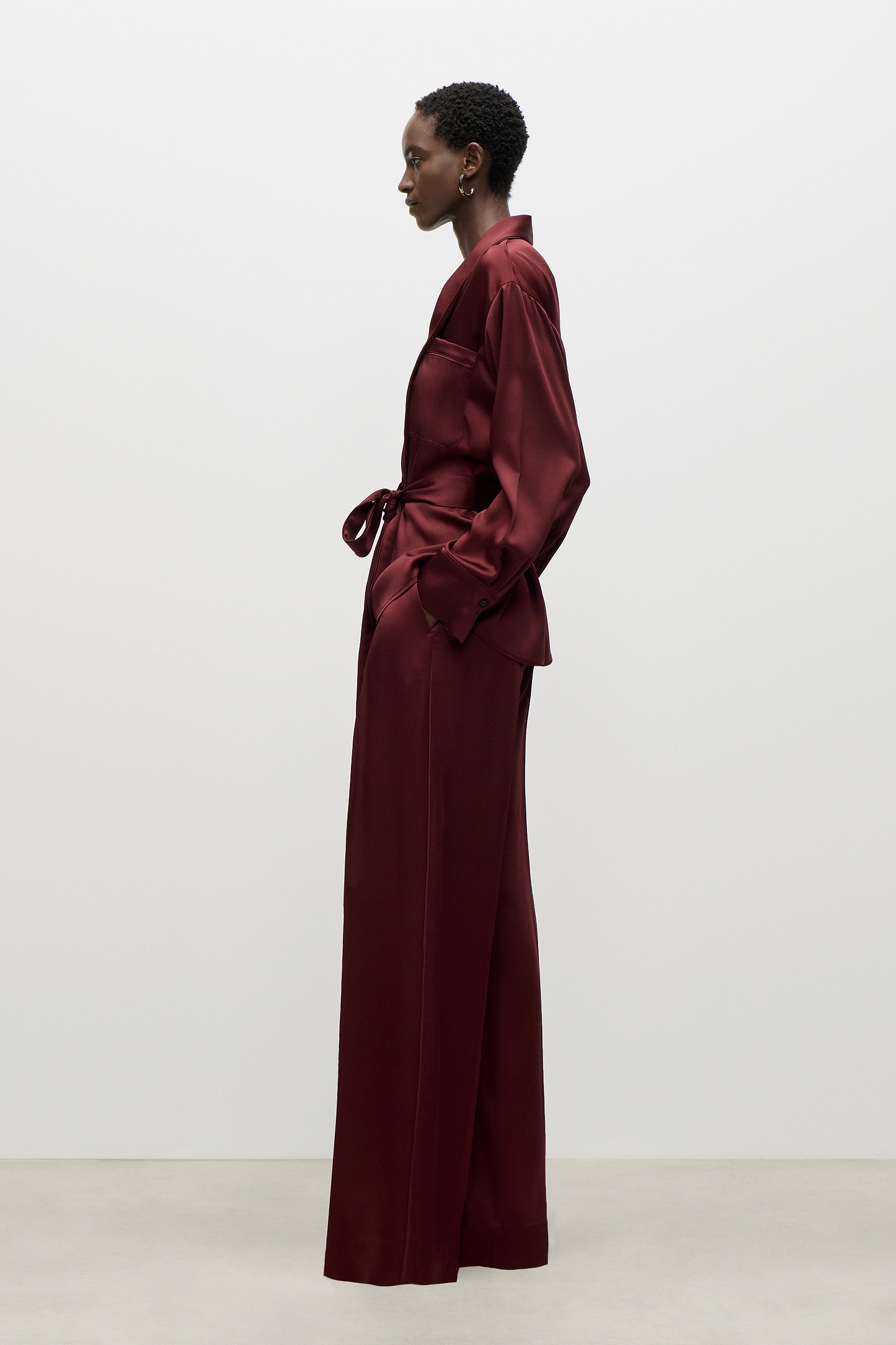 Alba Blouse In Burgundy