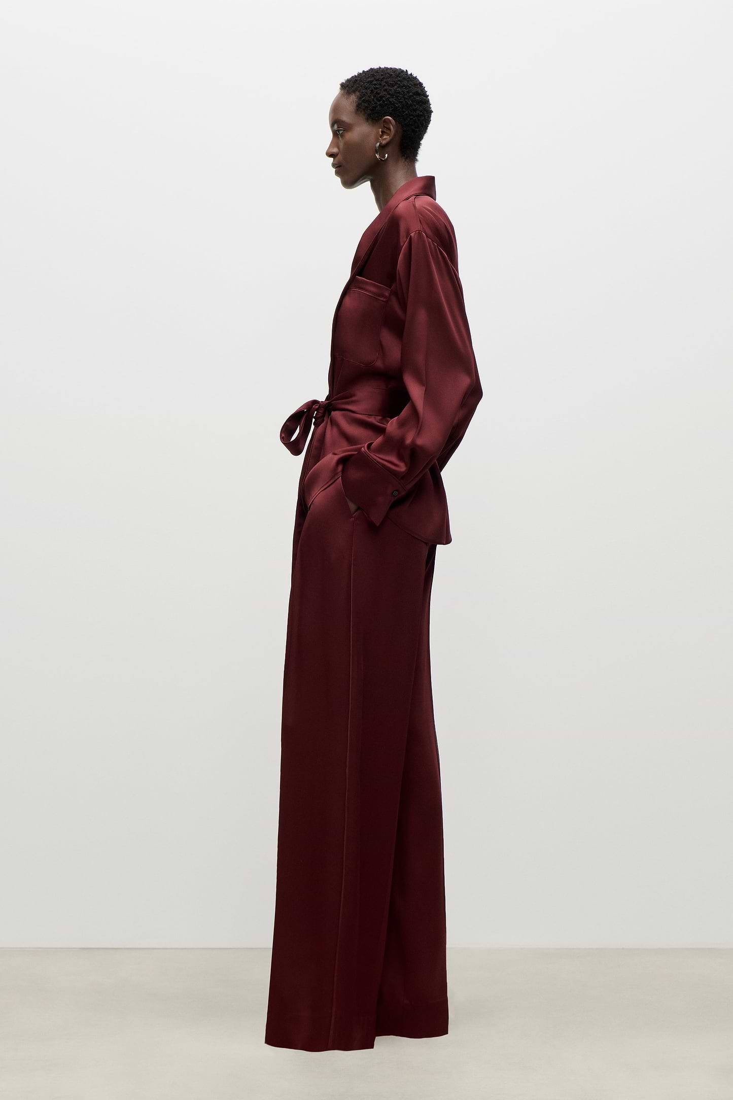 Alba Blouse In Burgundy