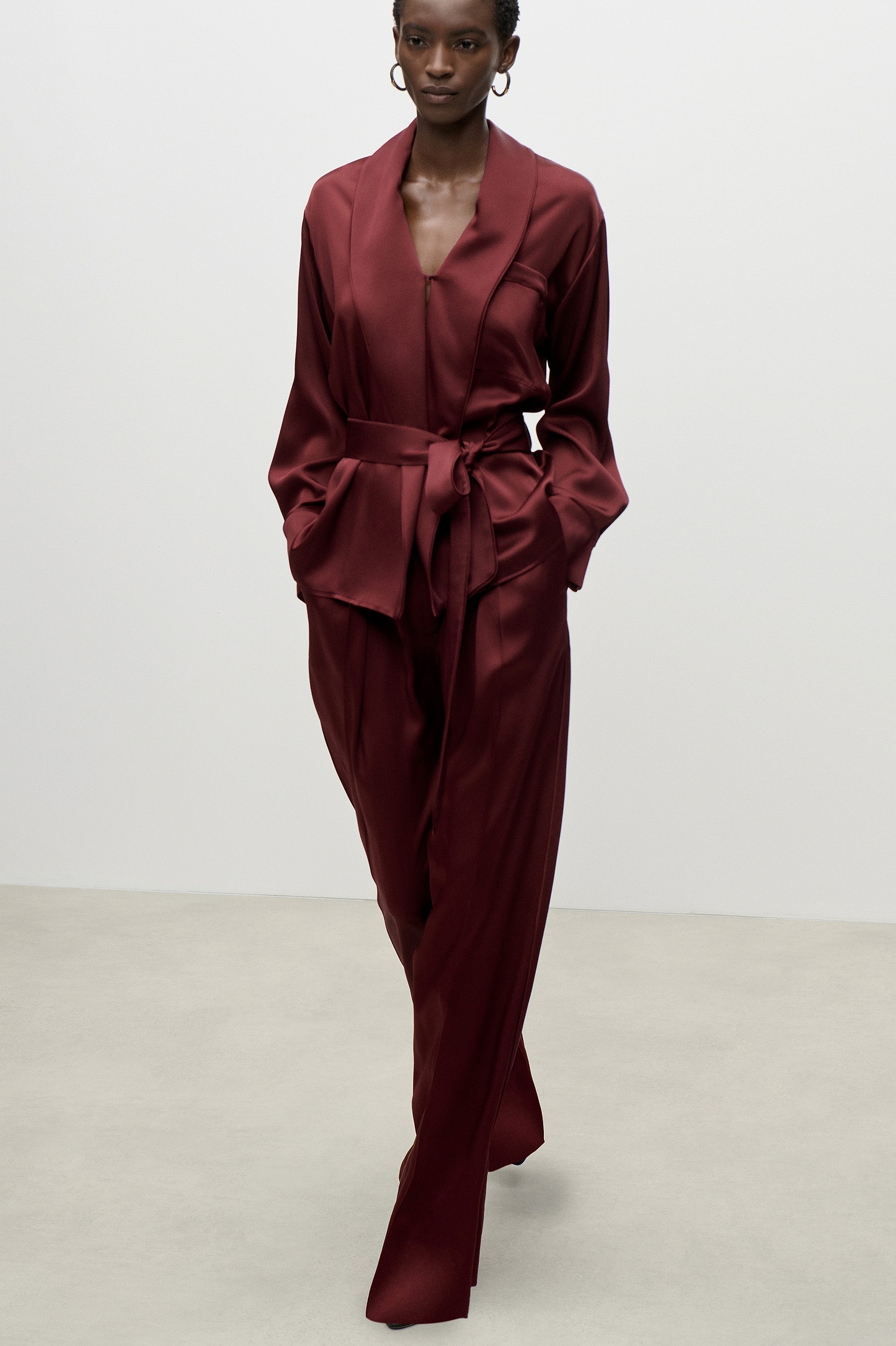 Alba Blouse In Burgundy