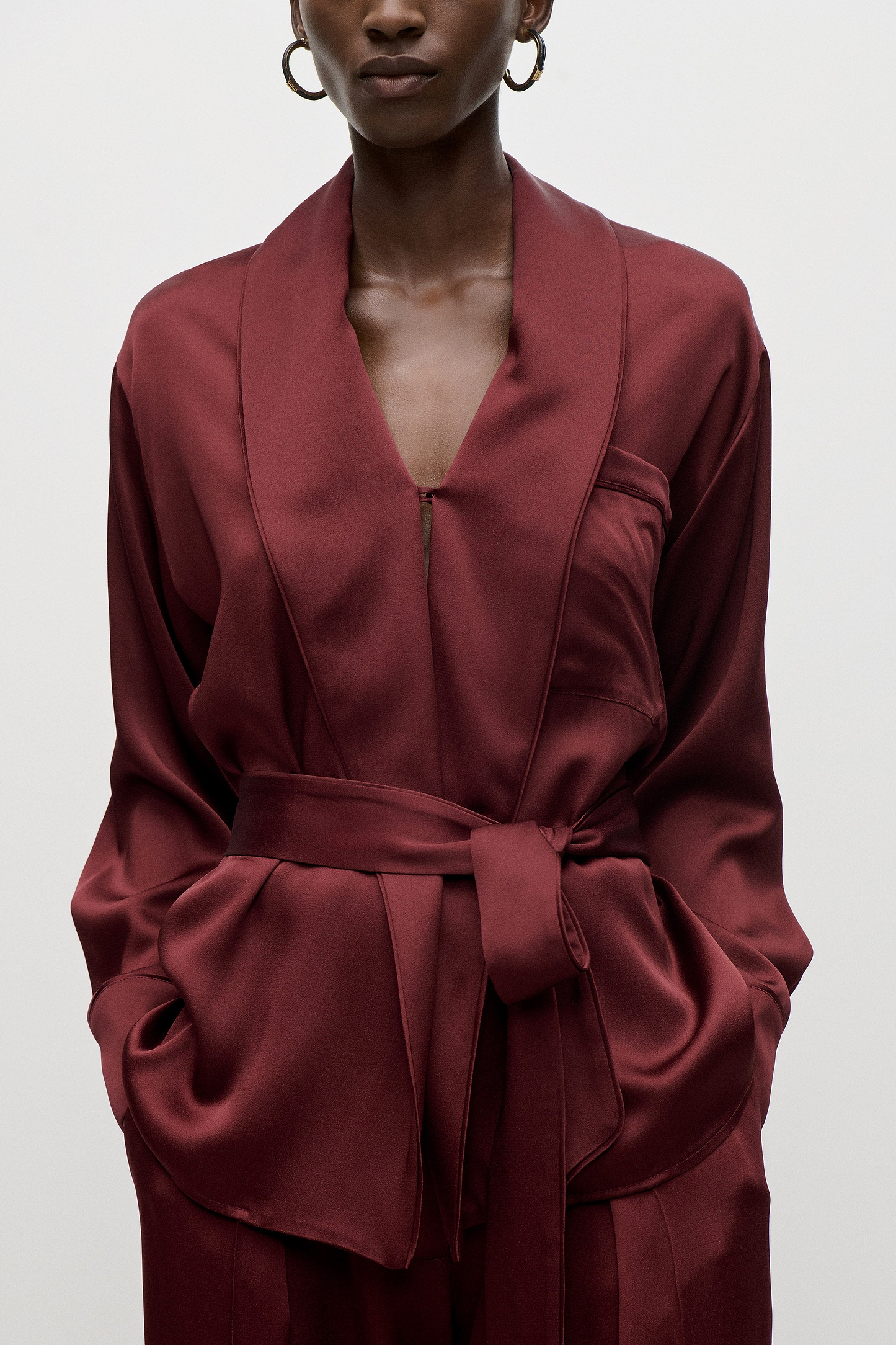 Alba Blouse In Burgundy