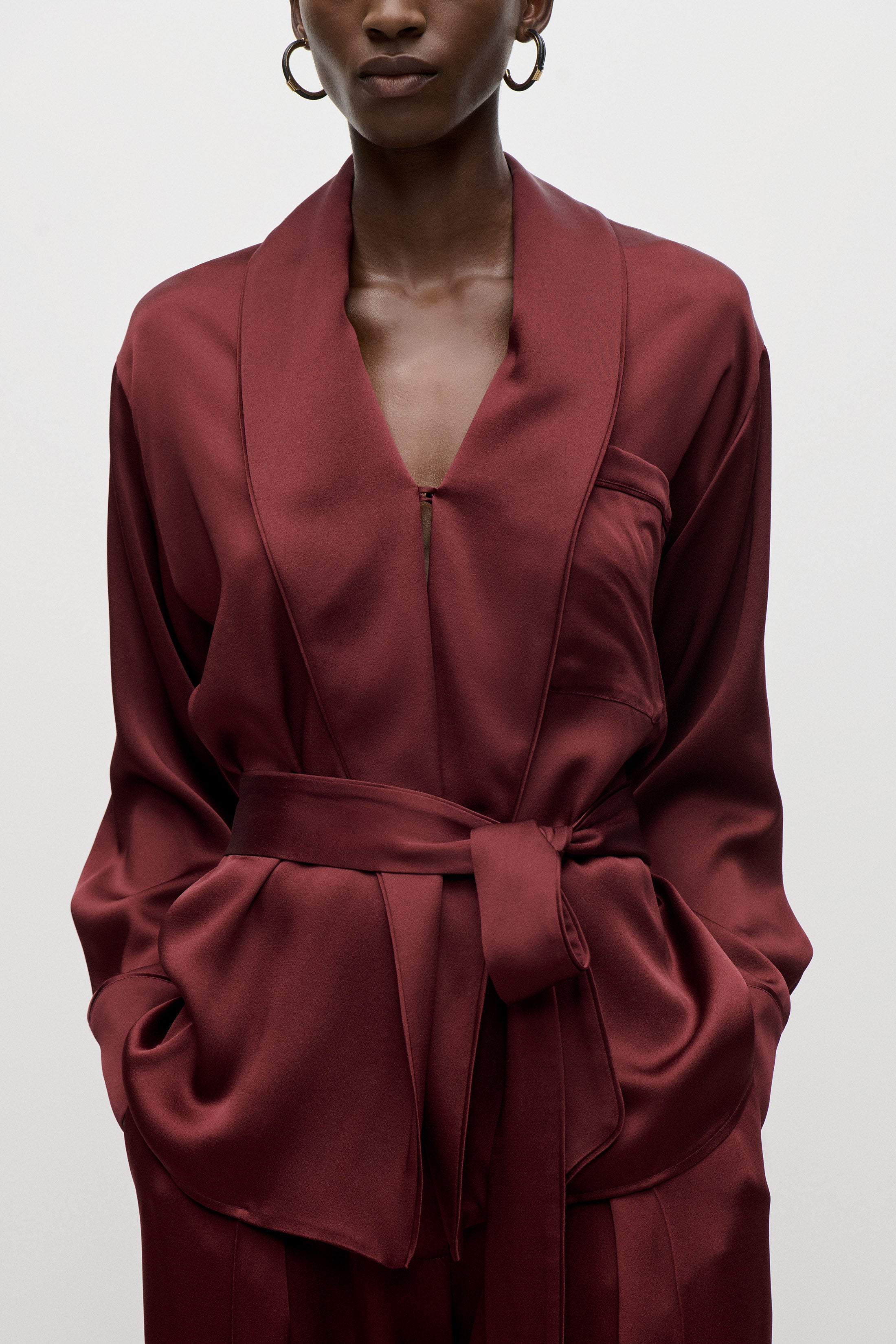 Alba Blouse In Burgundy
