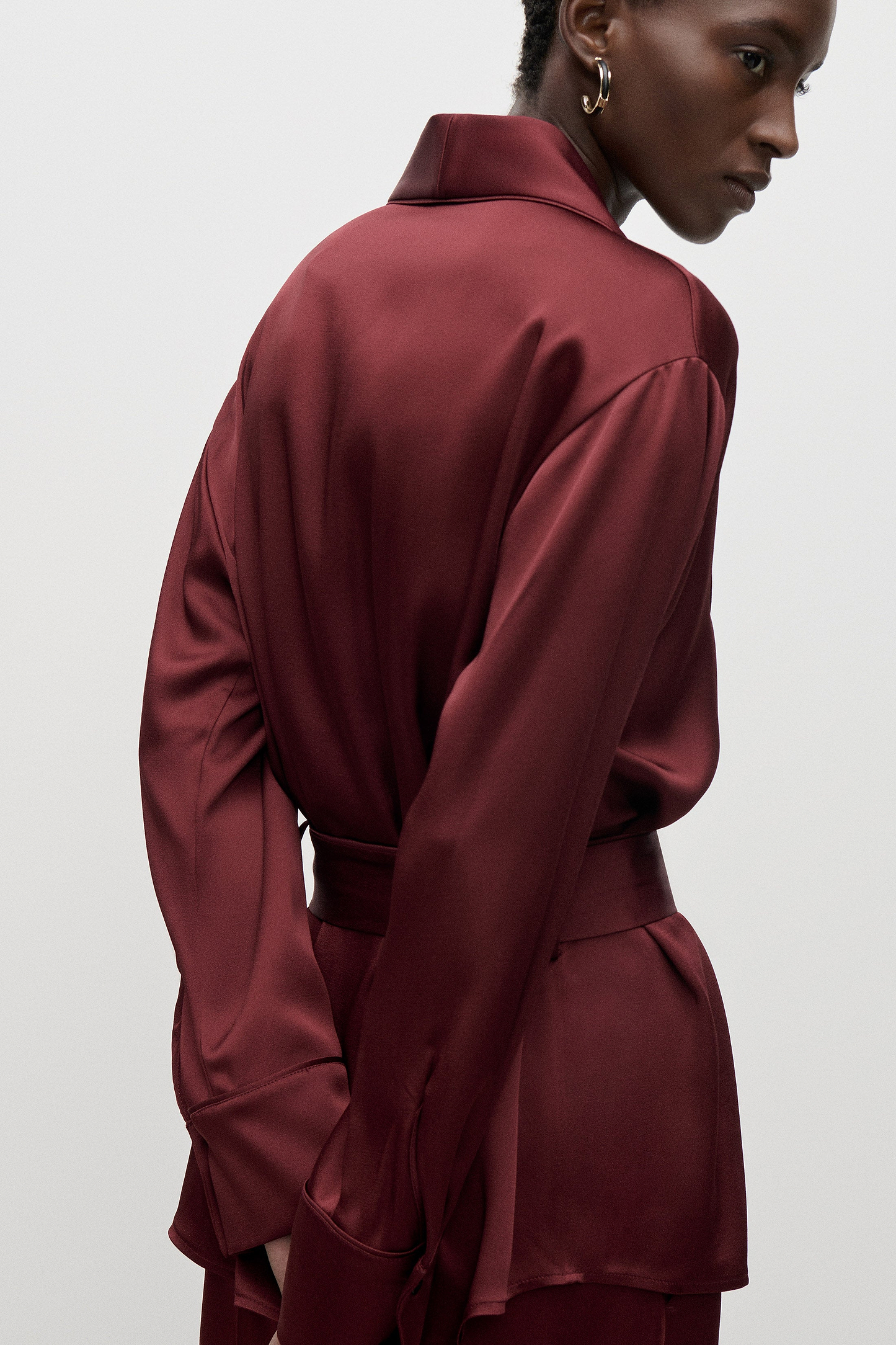 Alba Blouse In Burgundy