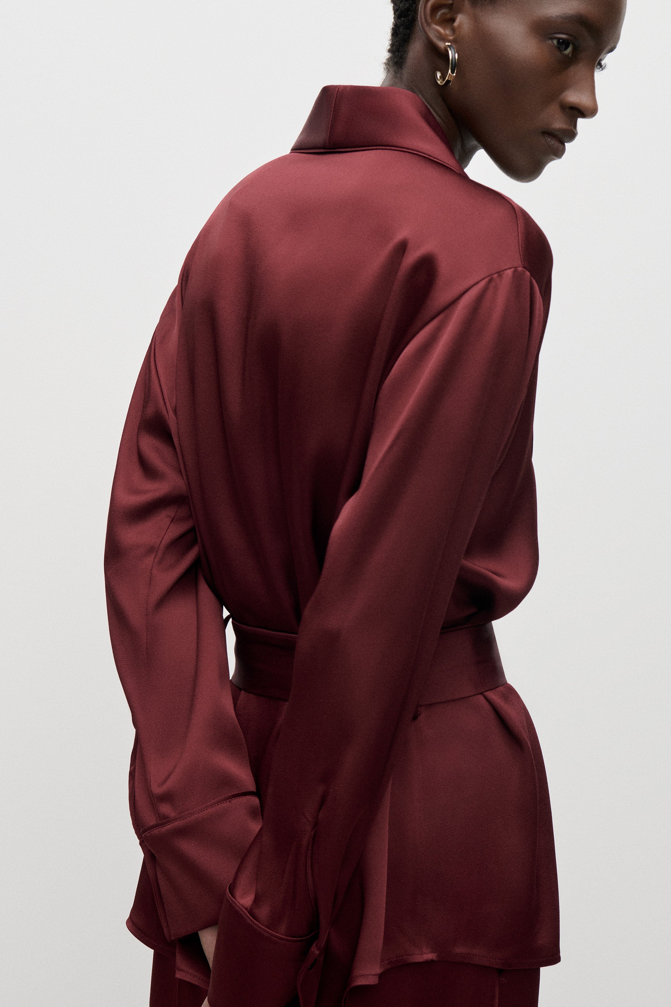 Alba Blouse In Burgundy