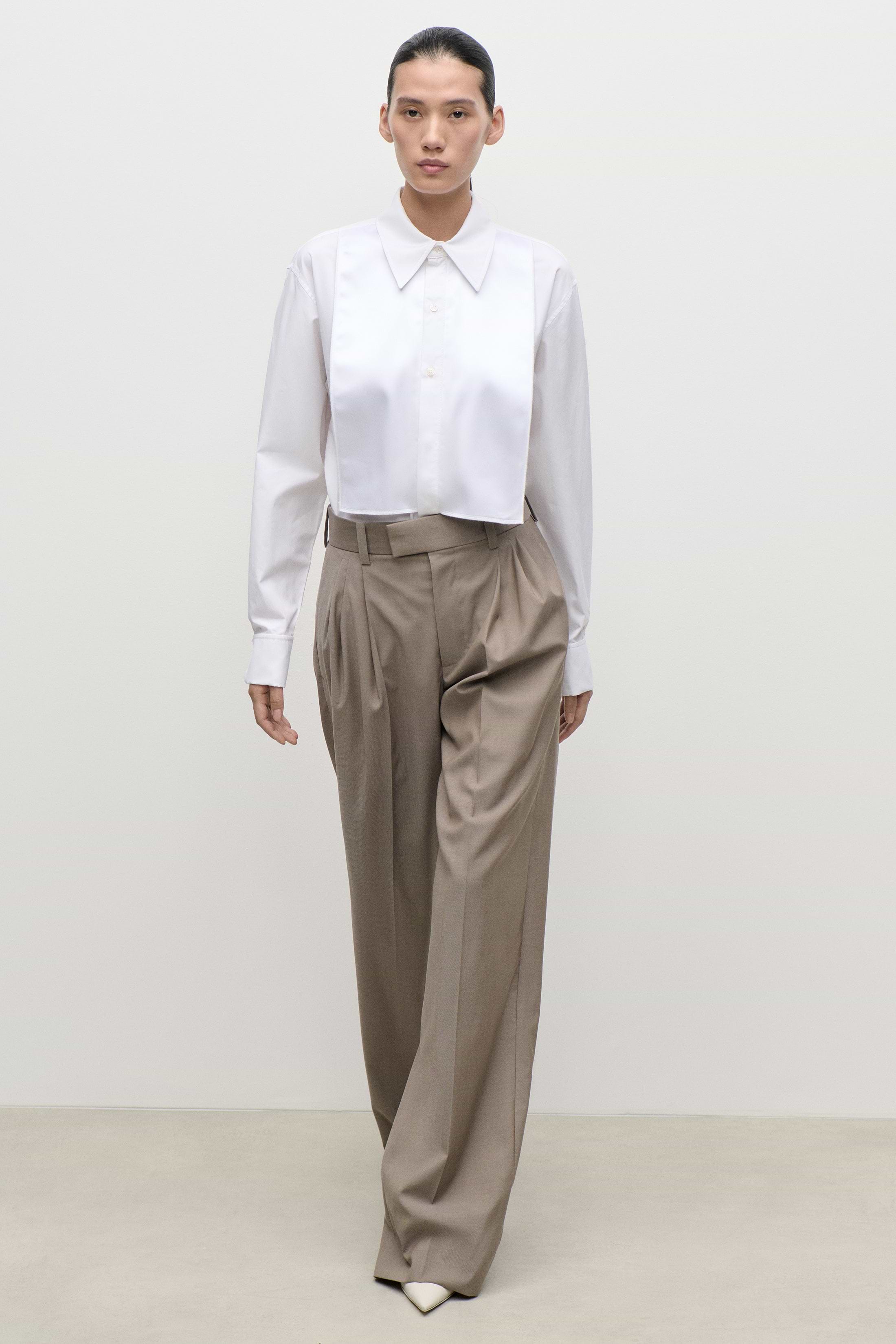 Pleated Trouser In Beige
