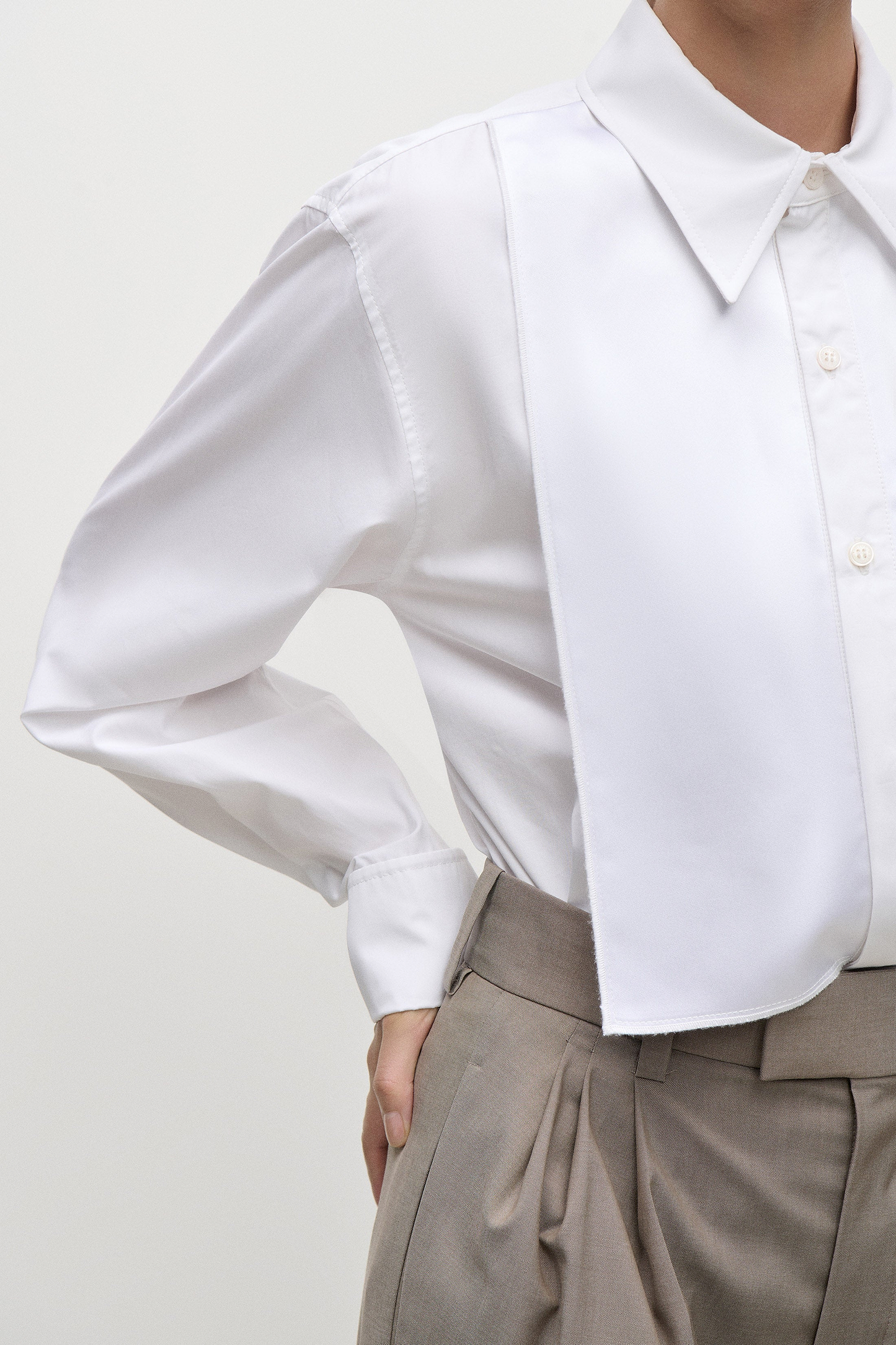 Tuxedo Bib Shirt In White