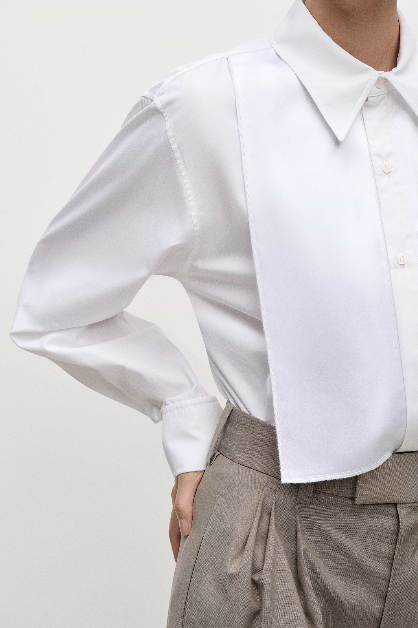 Tuxedo Bib Shirt In White