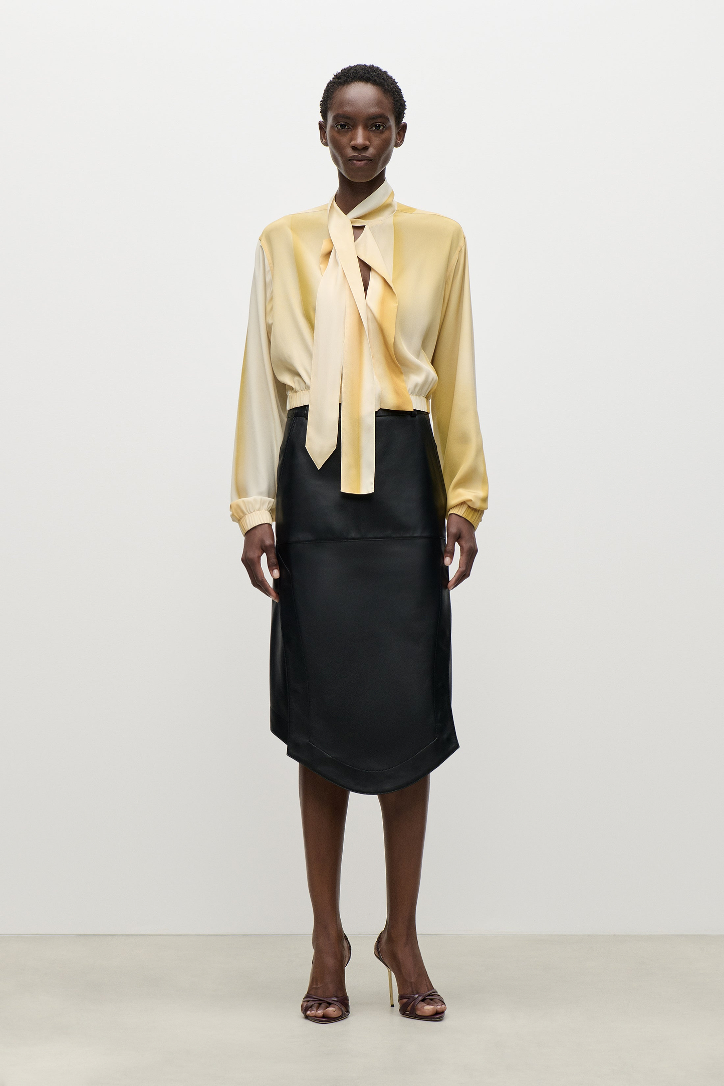Scarf Blouse In Yellow