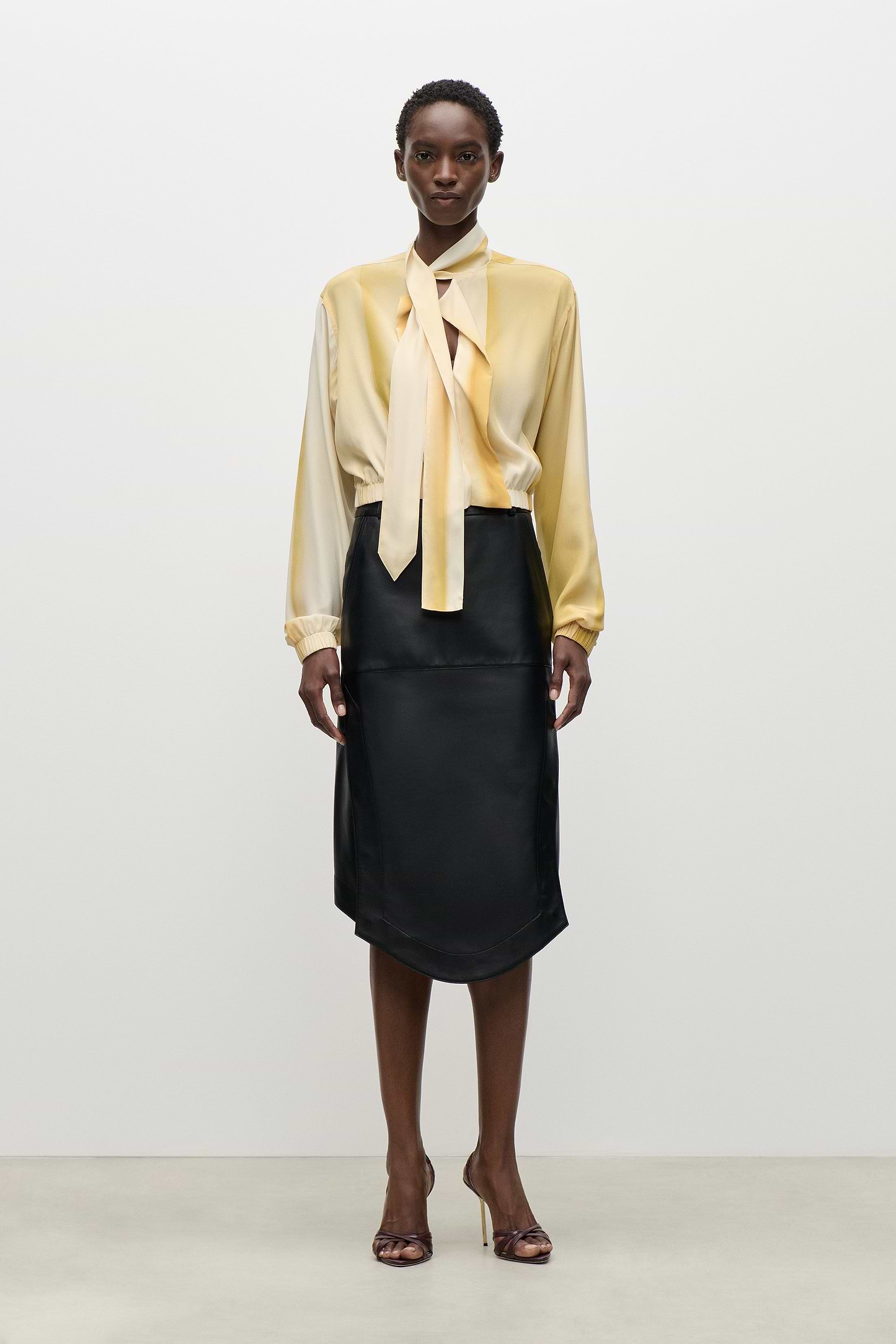 Scarf Blouse In Yellow