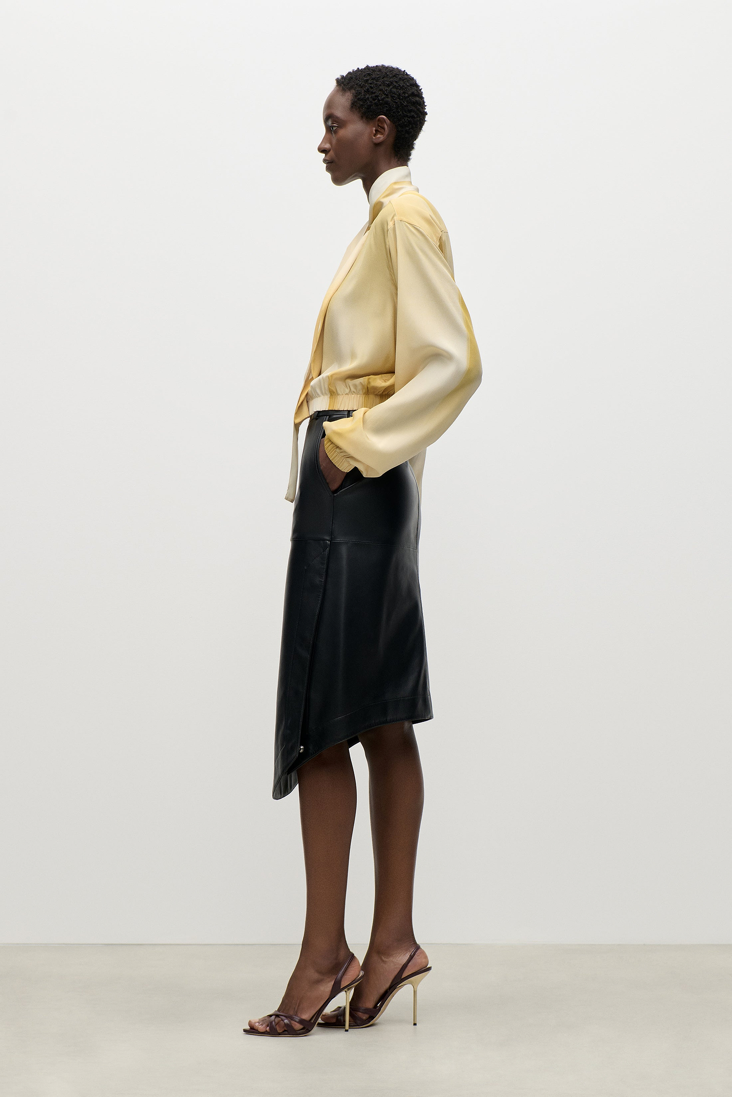Scarf Blouse In Yellow