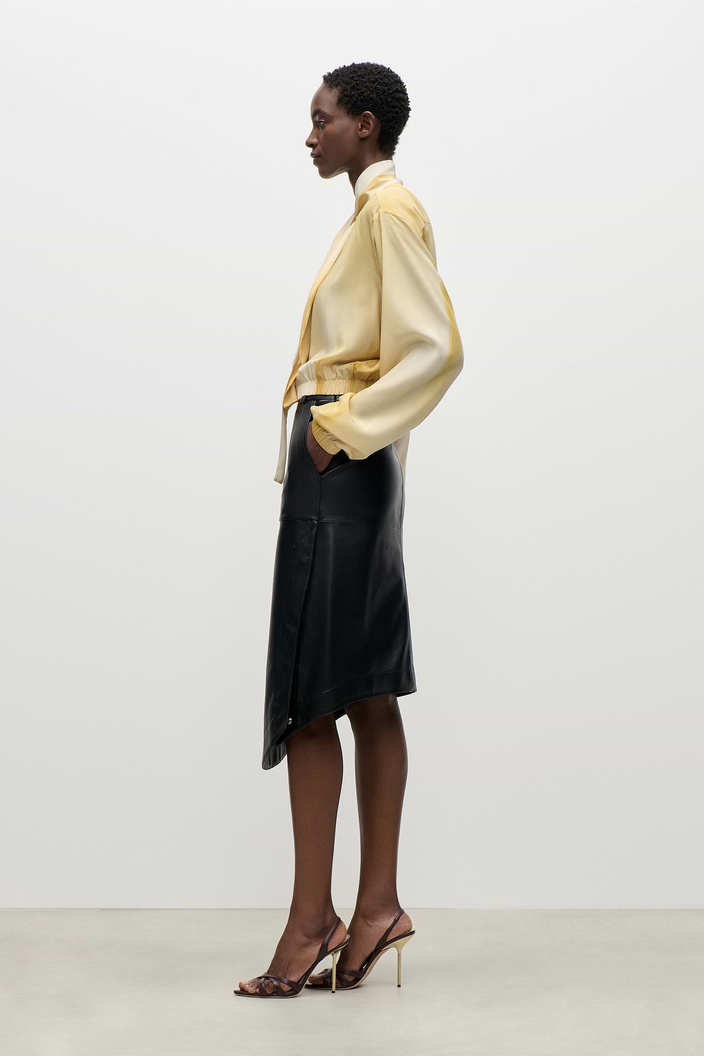 Scarf Blouse In Yellow