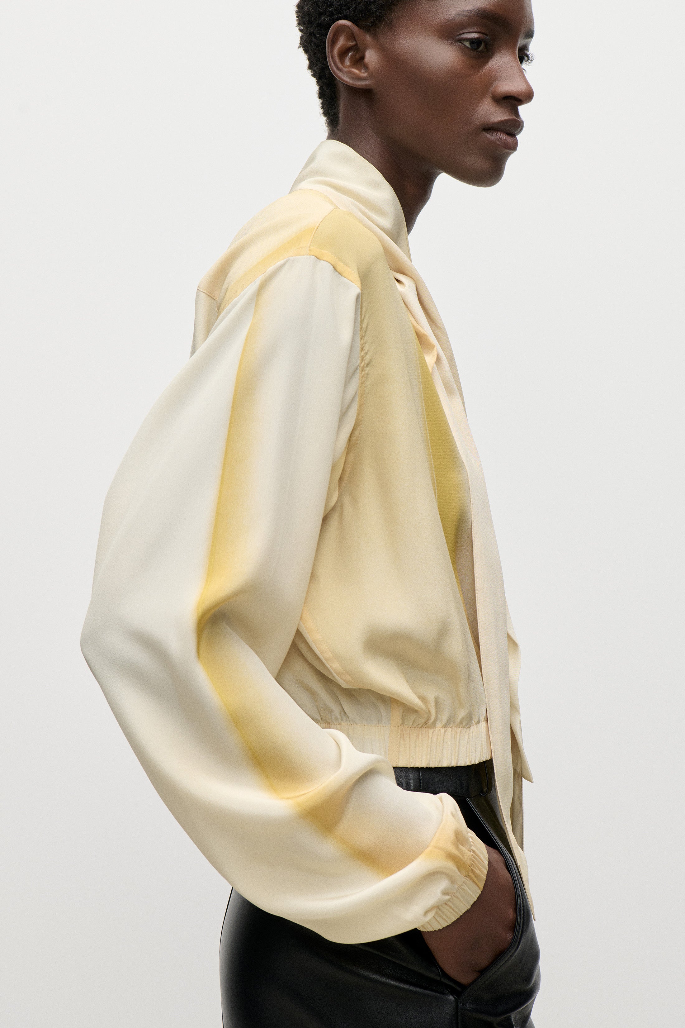 Scarf Blouse In Yellow