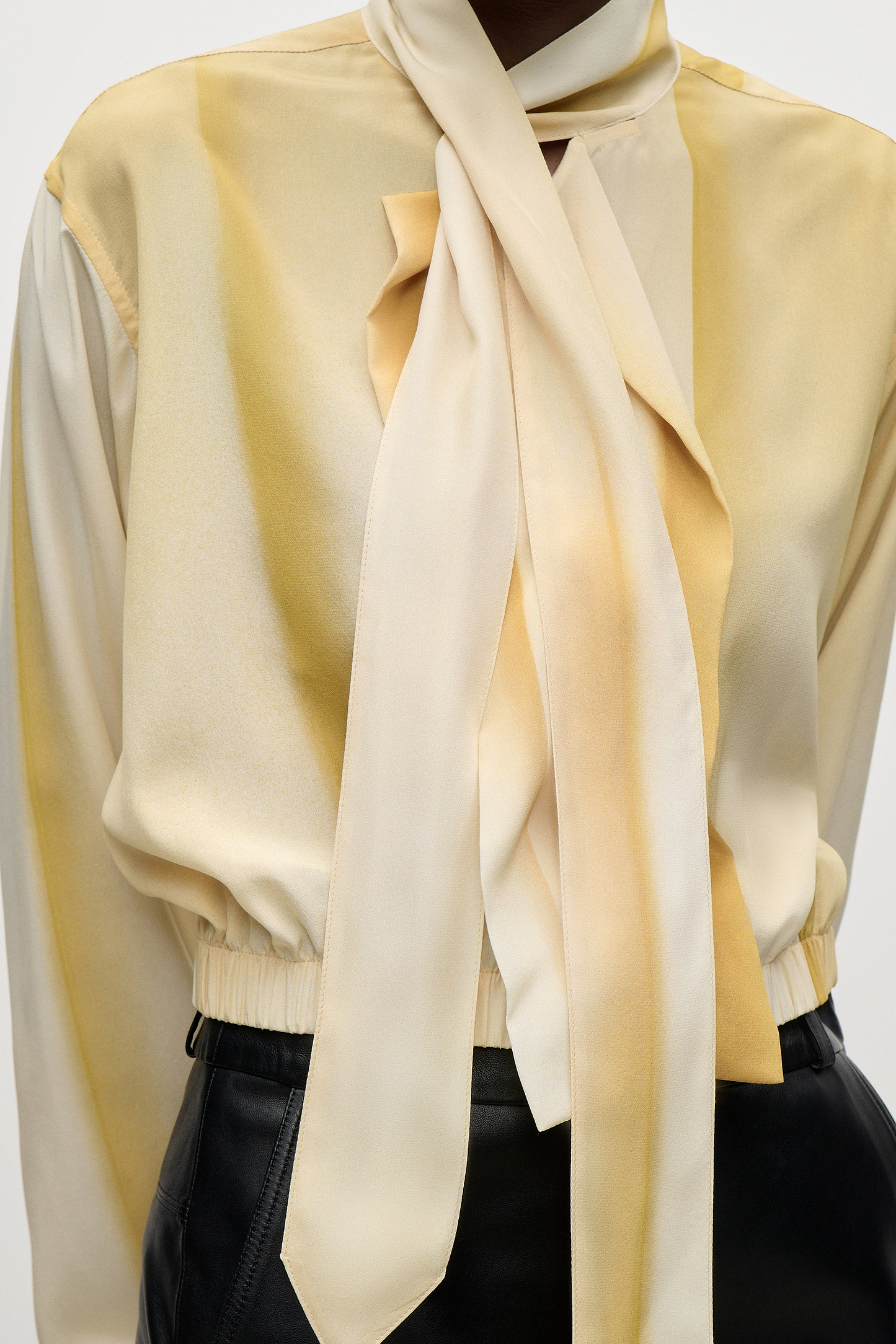 Scarf Blouse In Yellow
