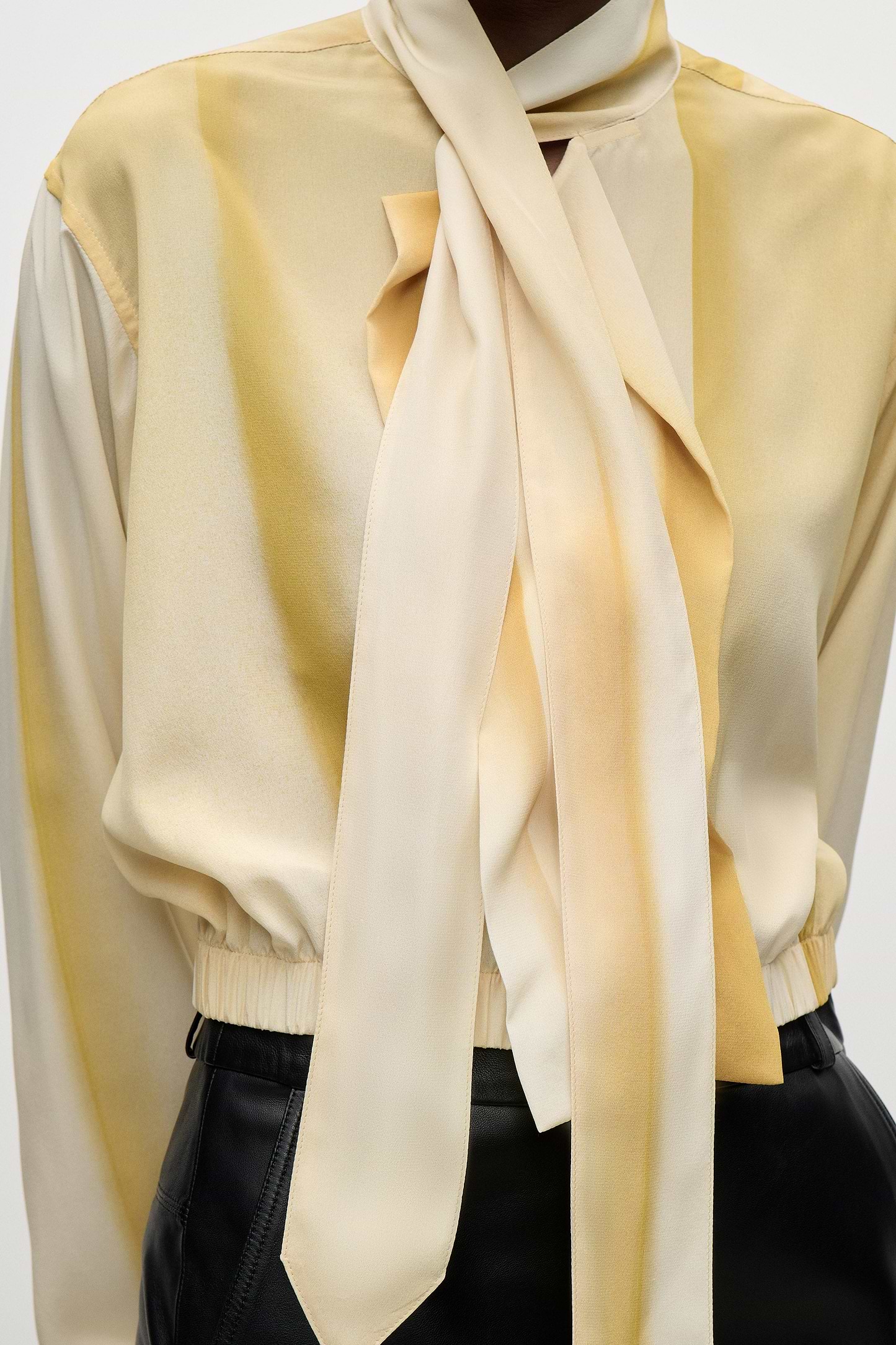 Scarf Blouse In Yellow