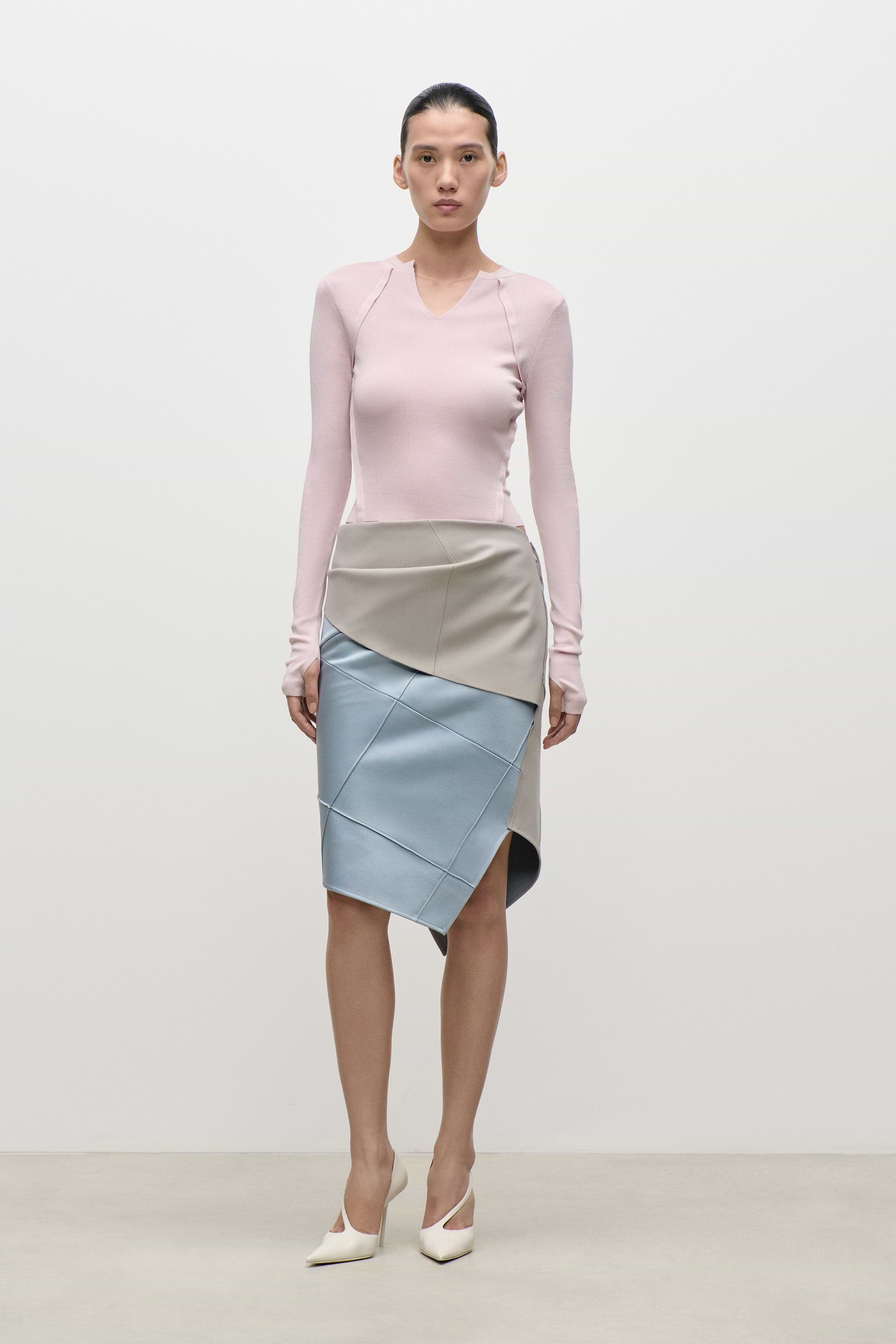 Sloane Sliced Pump 100 Ceramic Nappa Leather
