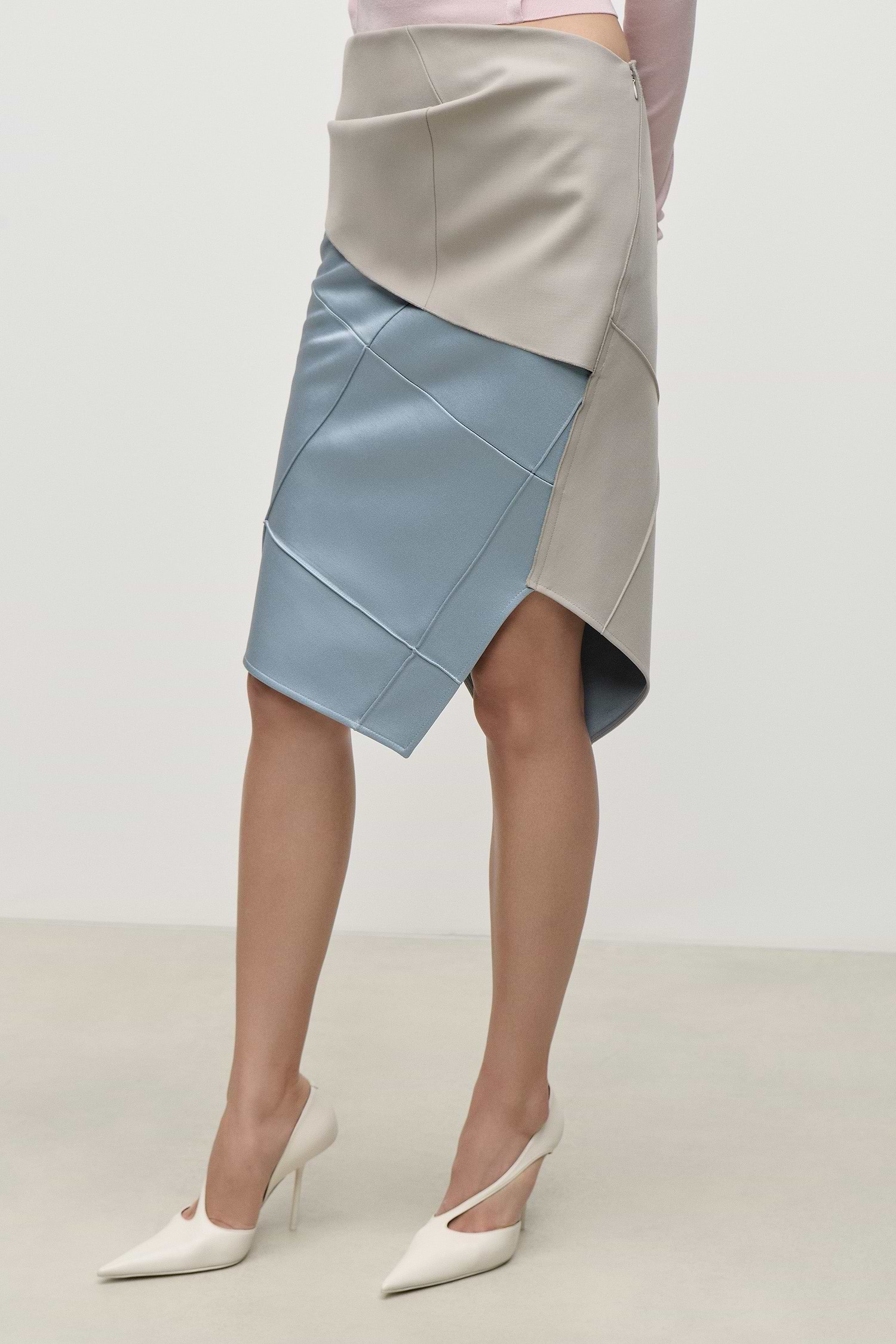 Sloane Sliced Pump 100 Ceramic Nappa Leather