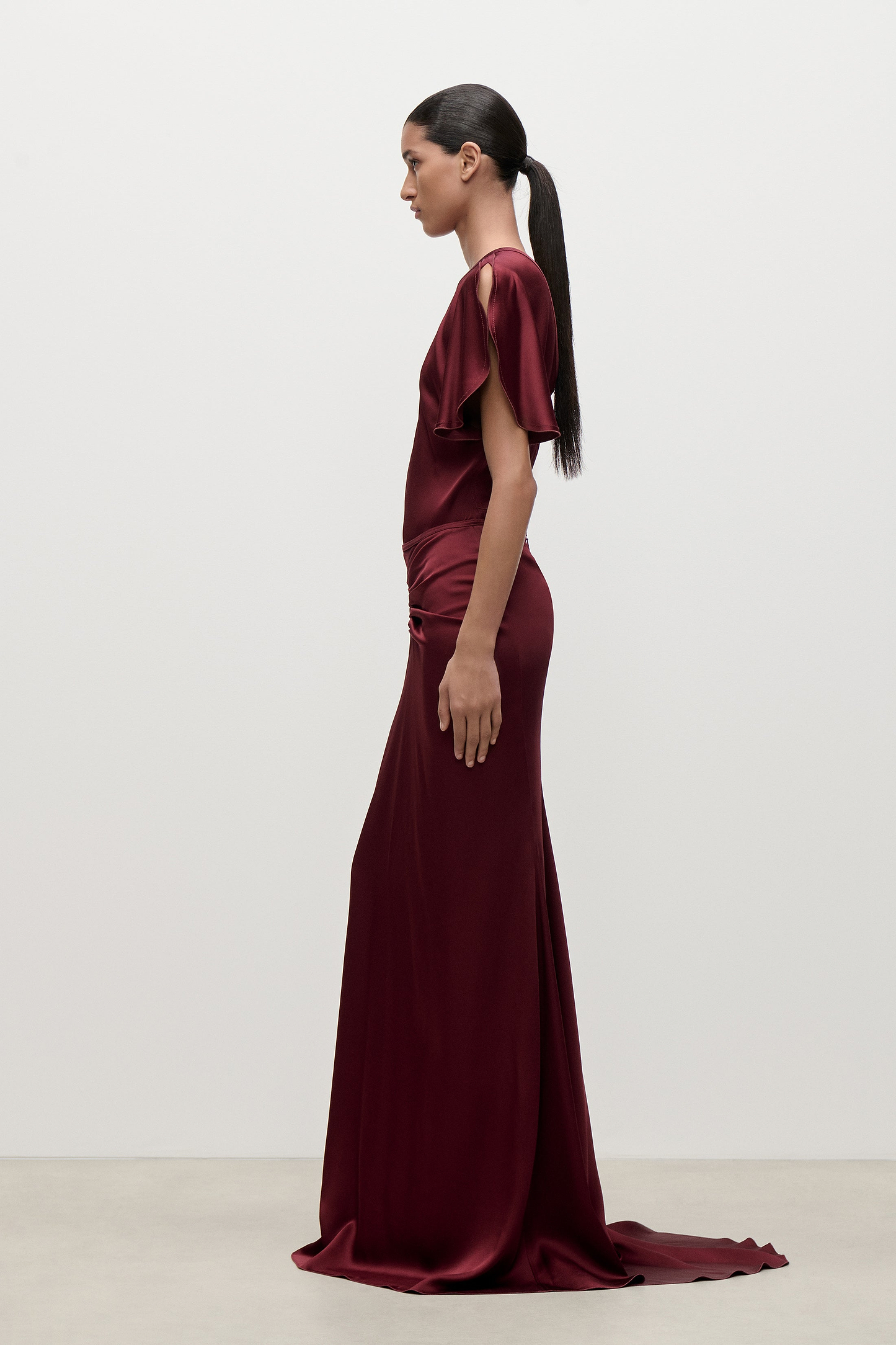Bela Top In Burgundy