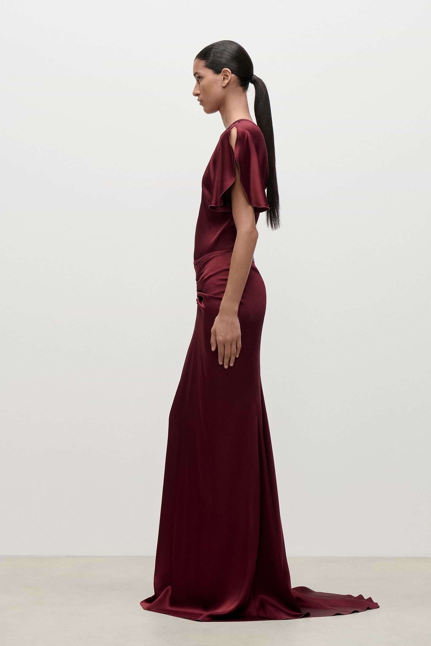 Bela Top In Burgundy