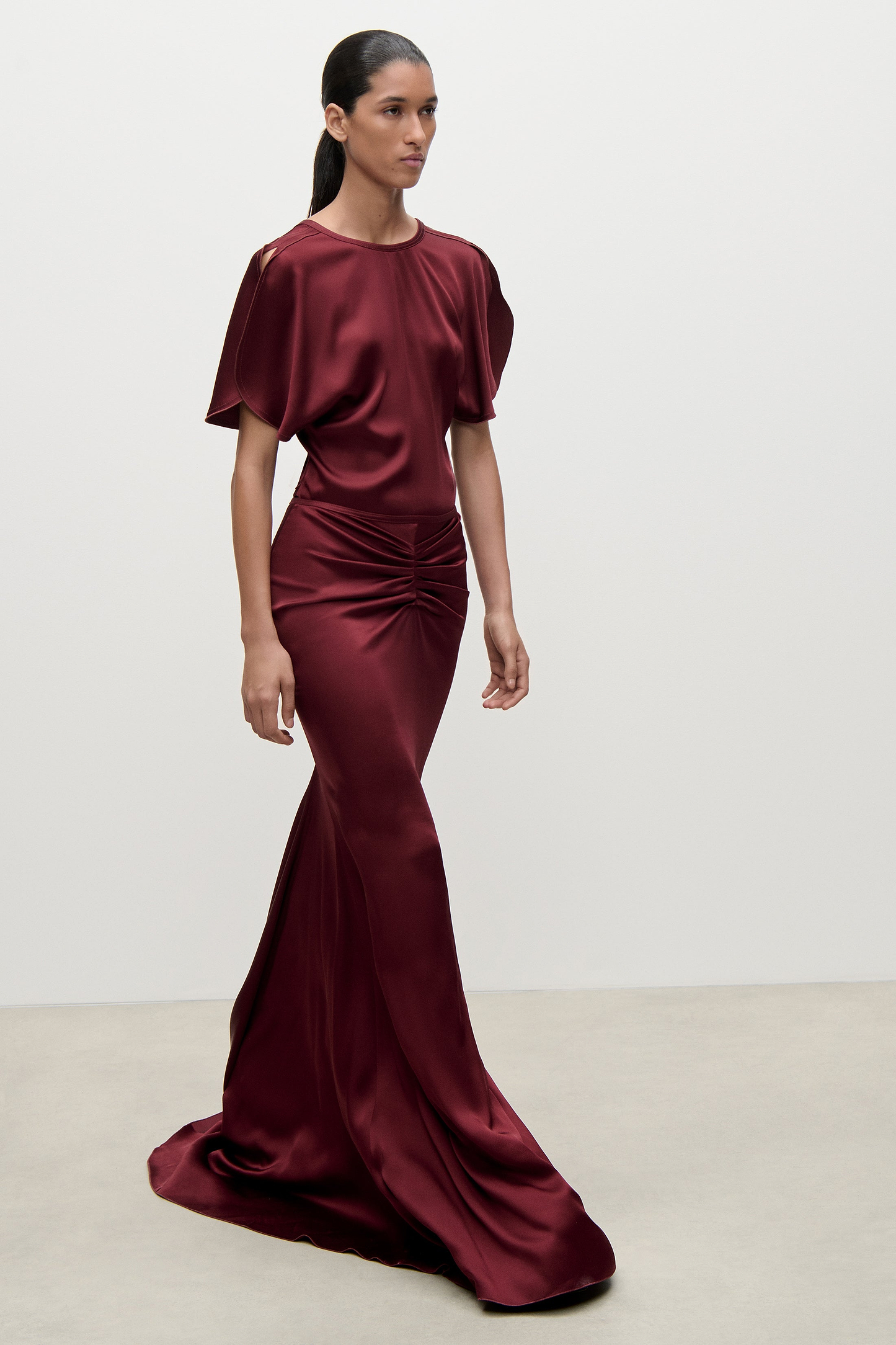 Bela Top In Burgundy