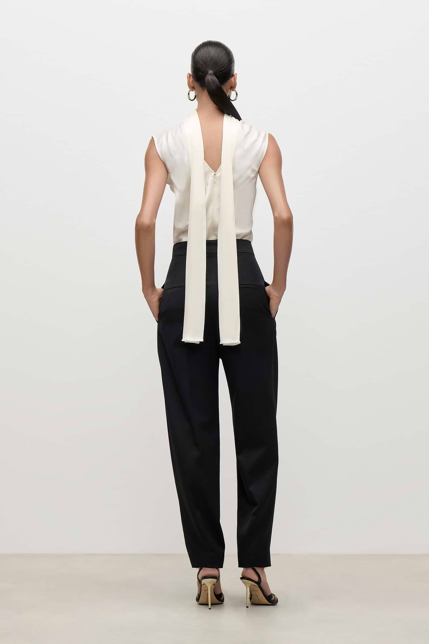 Ornamental Top In Ivory