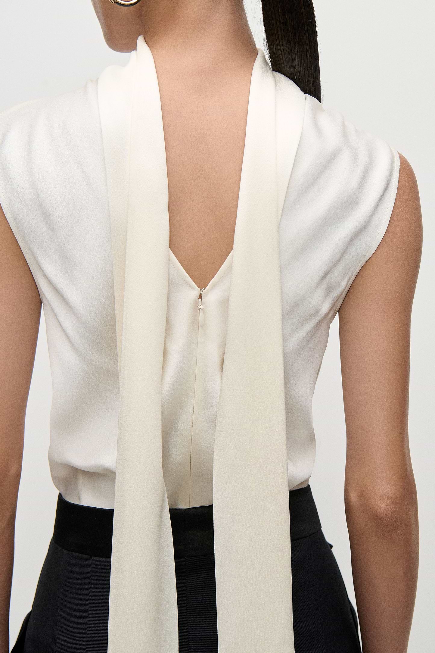 Ornamental Top In Ivory