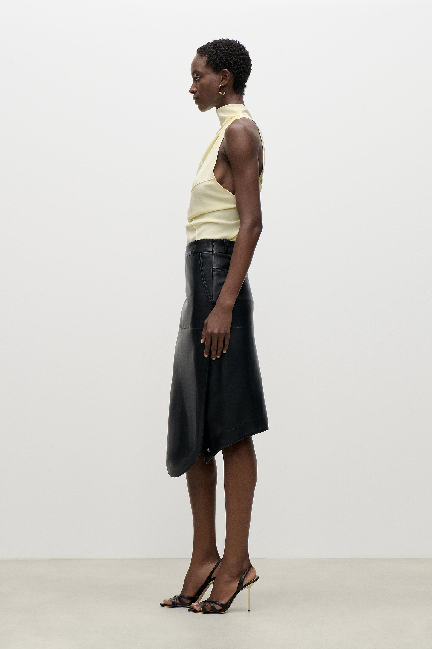 Crease Detail Top In Yellow