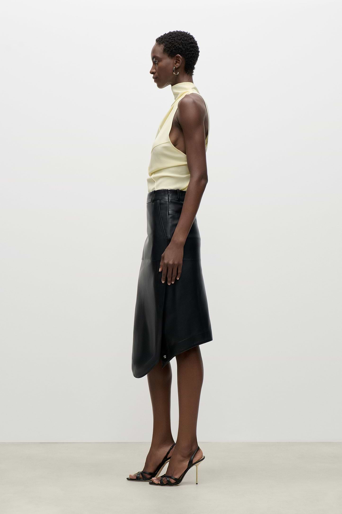 Crease Detail Top In Yellow