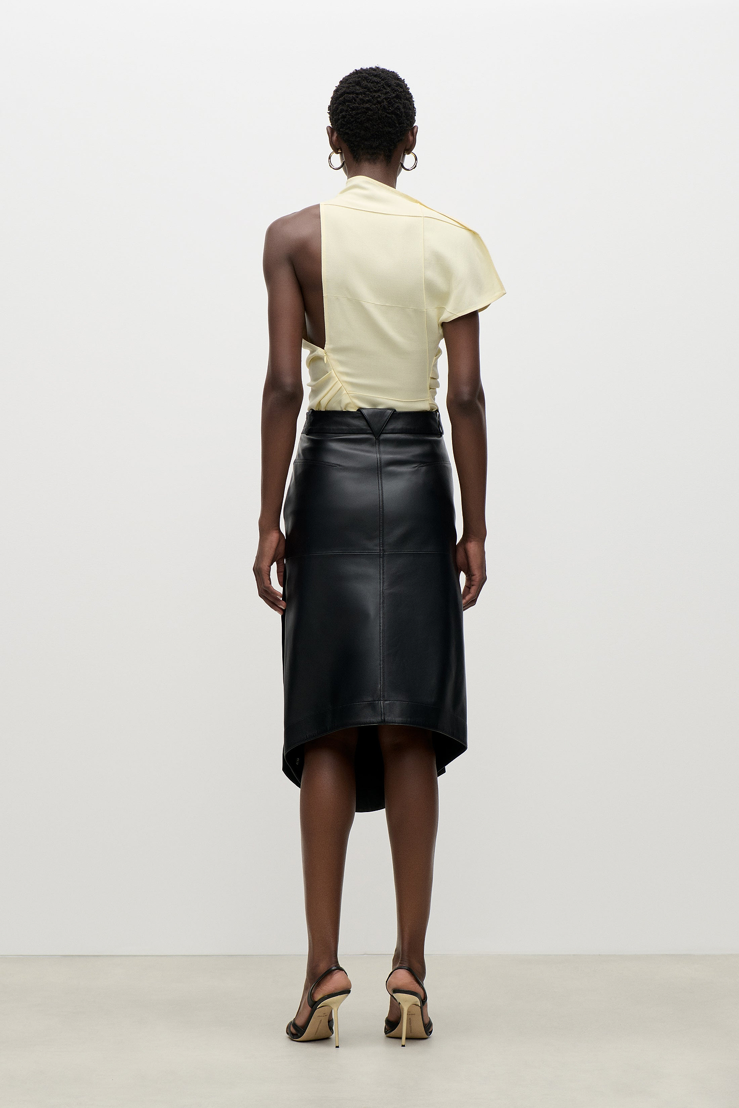 Crease Detail Top In Yellow