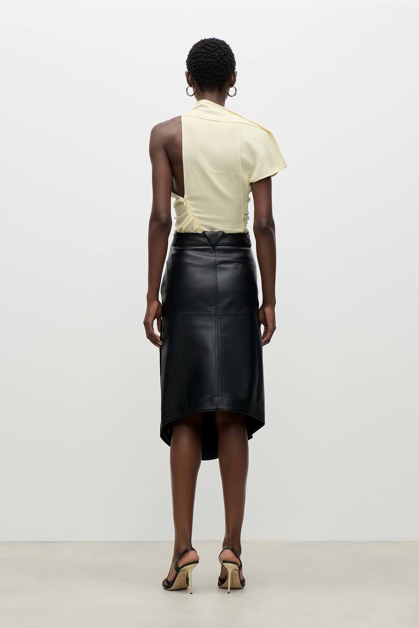 Crease Detail Top In Yellow