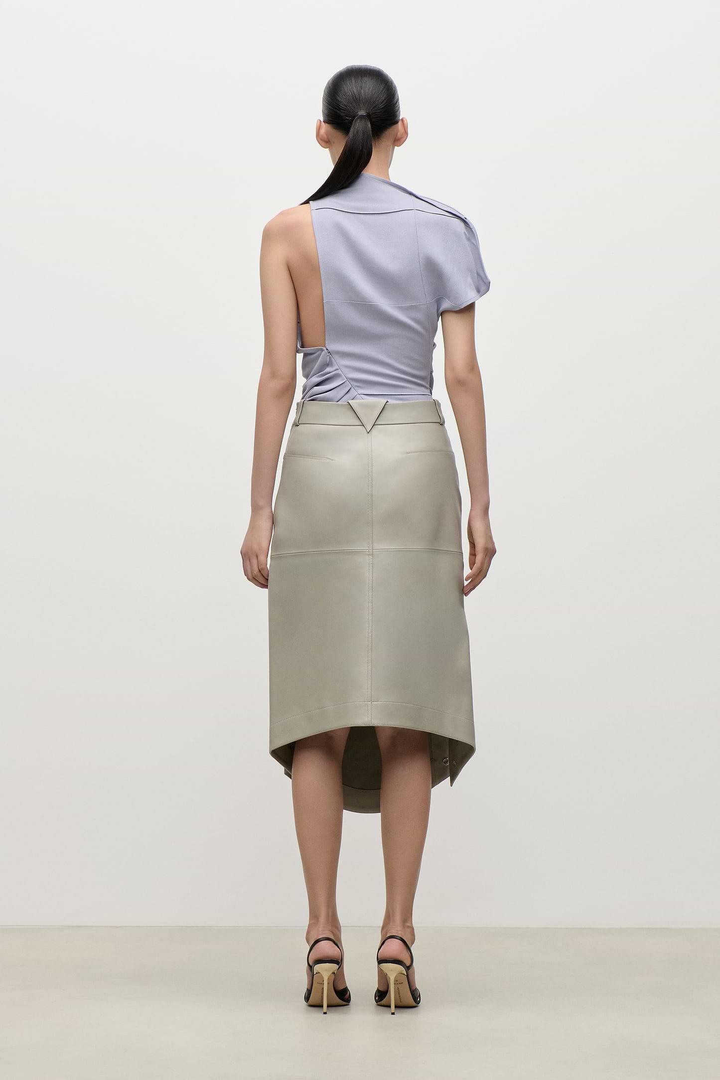 Crease Detail Top In Lilac