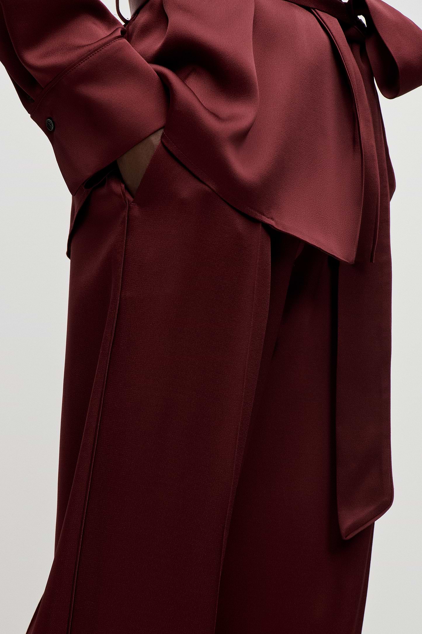 Cecilia Trouser In Burgundy