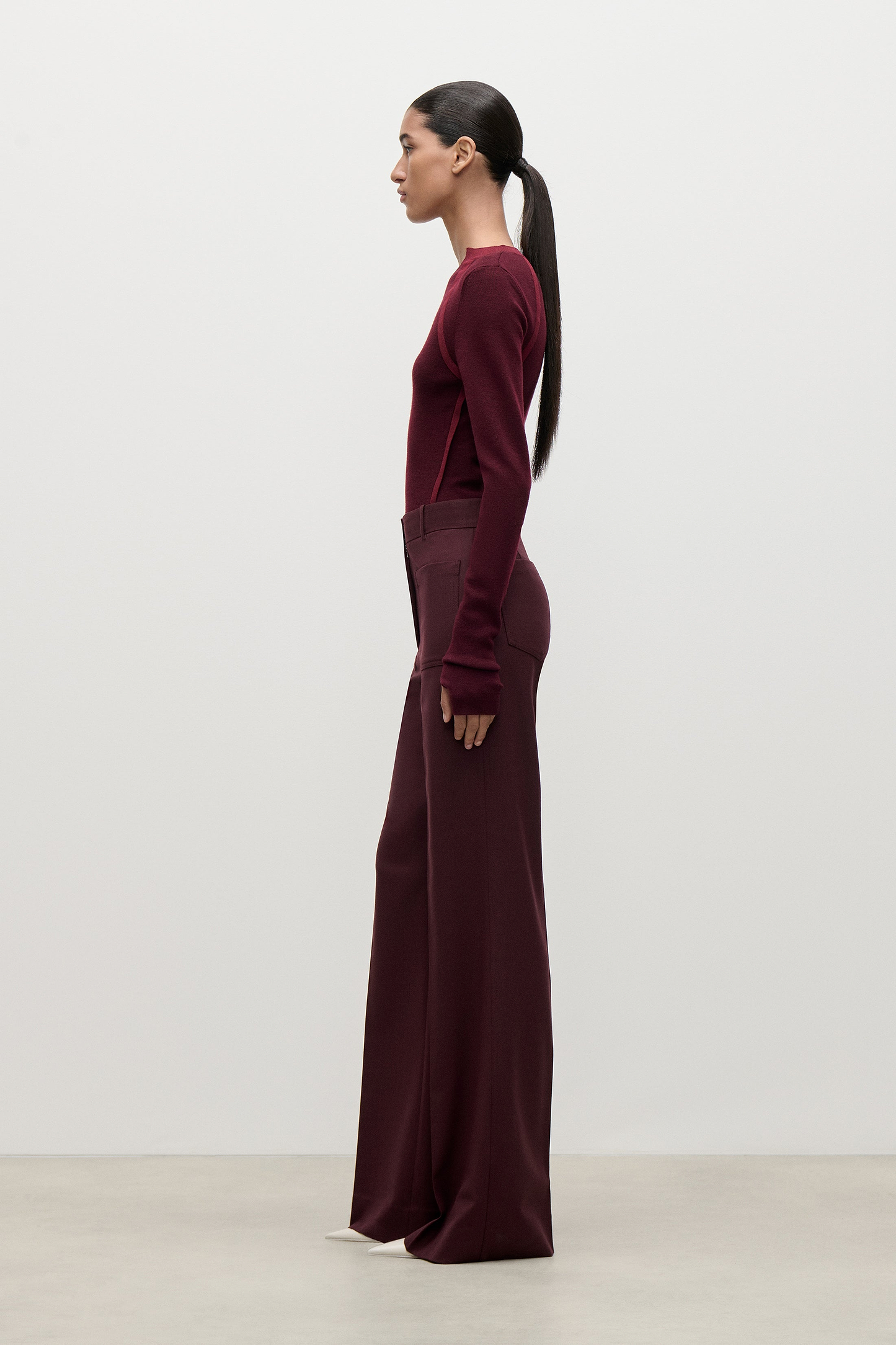Alina Trouser In Burgundy