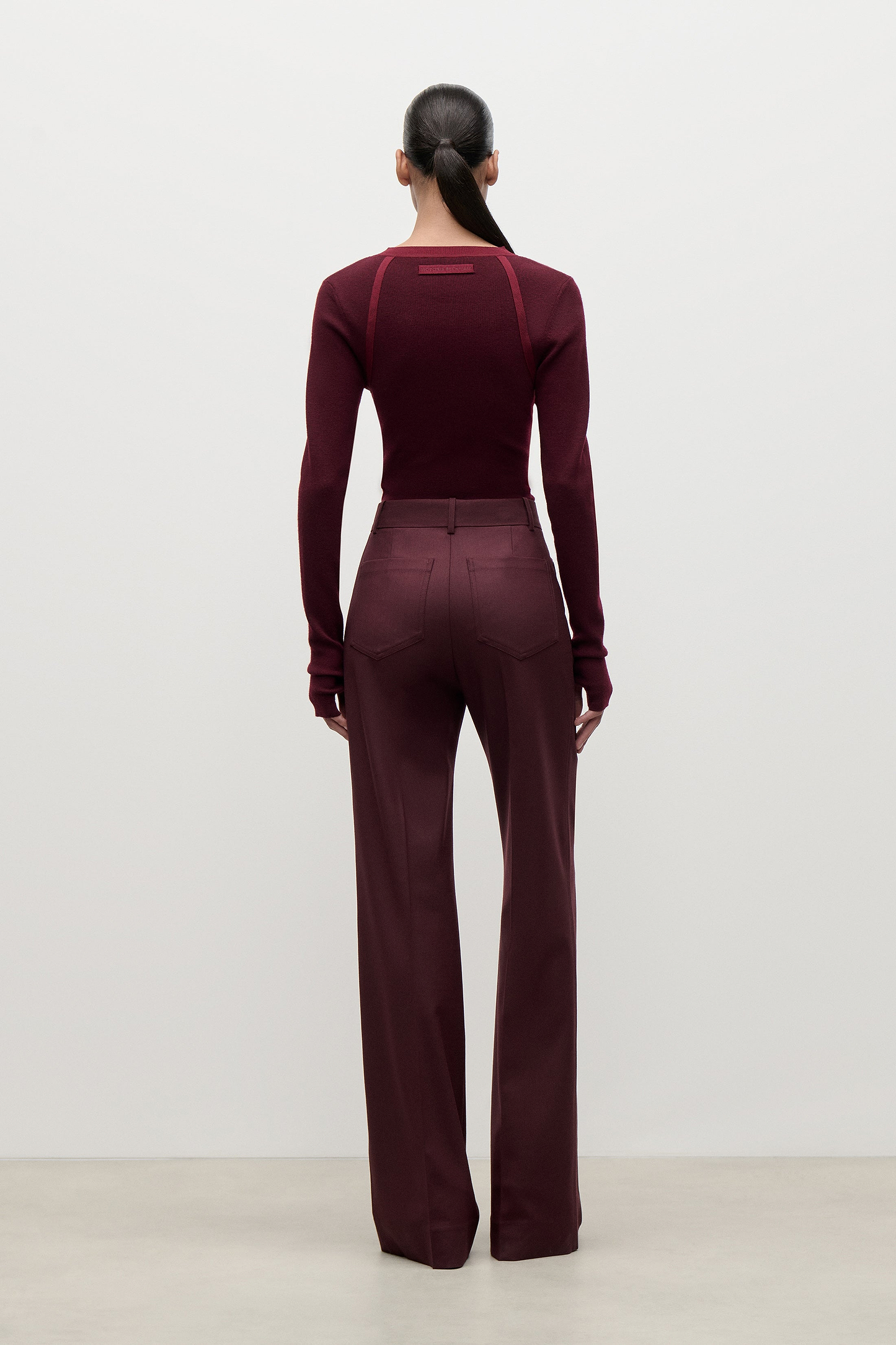 Alina Trouser In Burgundy