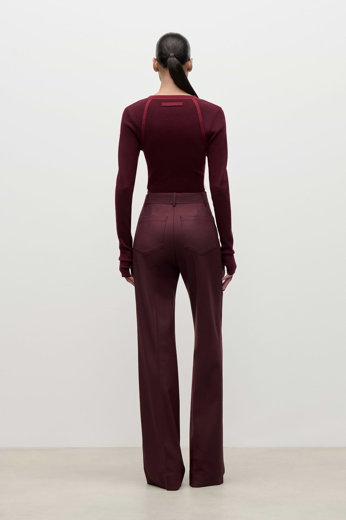 Alina Trouser In Burgundy