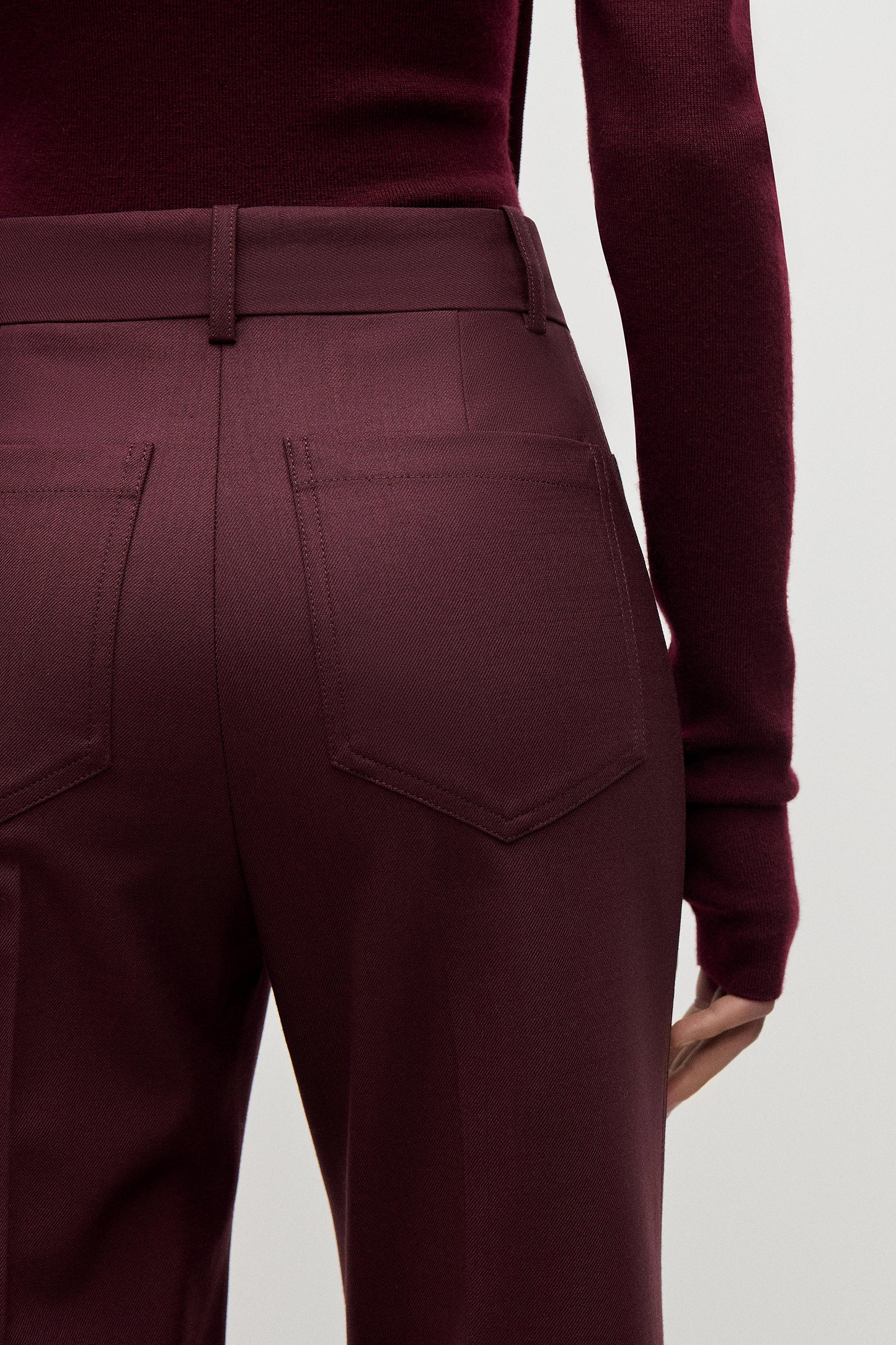 Alina Trouser In Burgundy