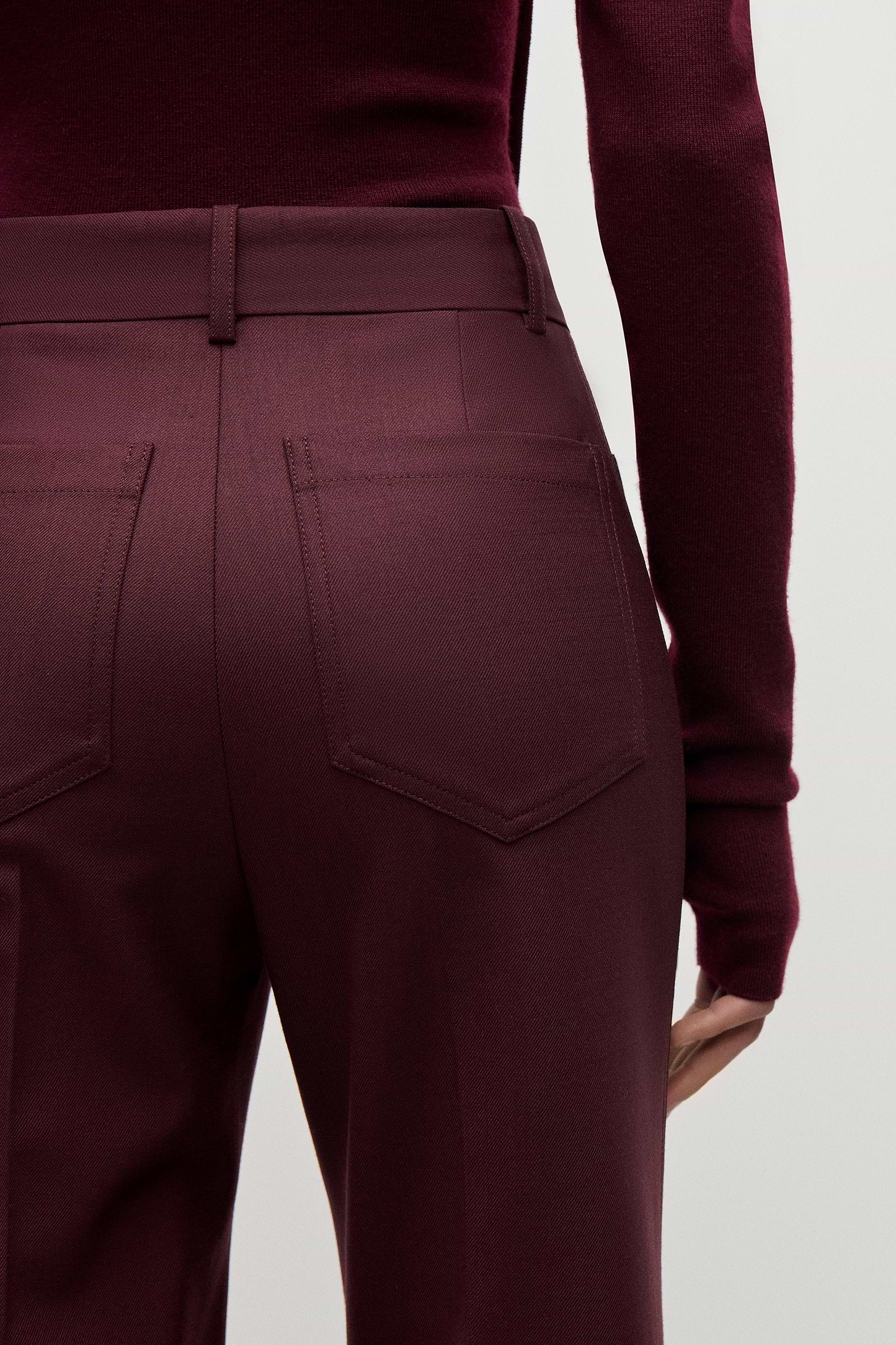Alina Trouser In Burgundy