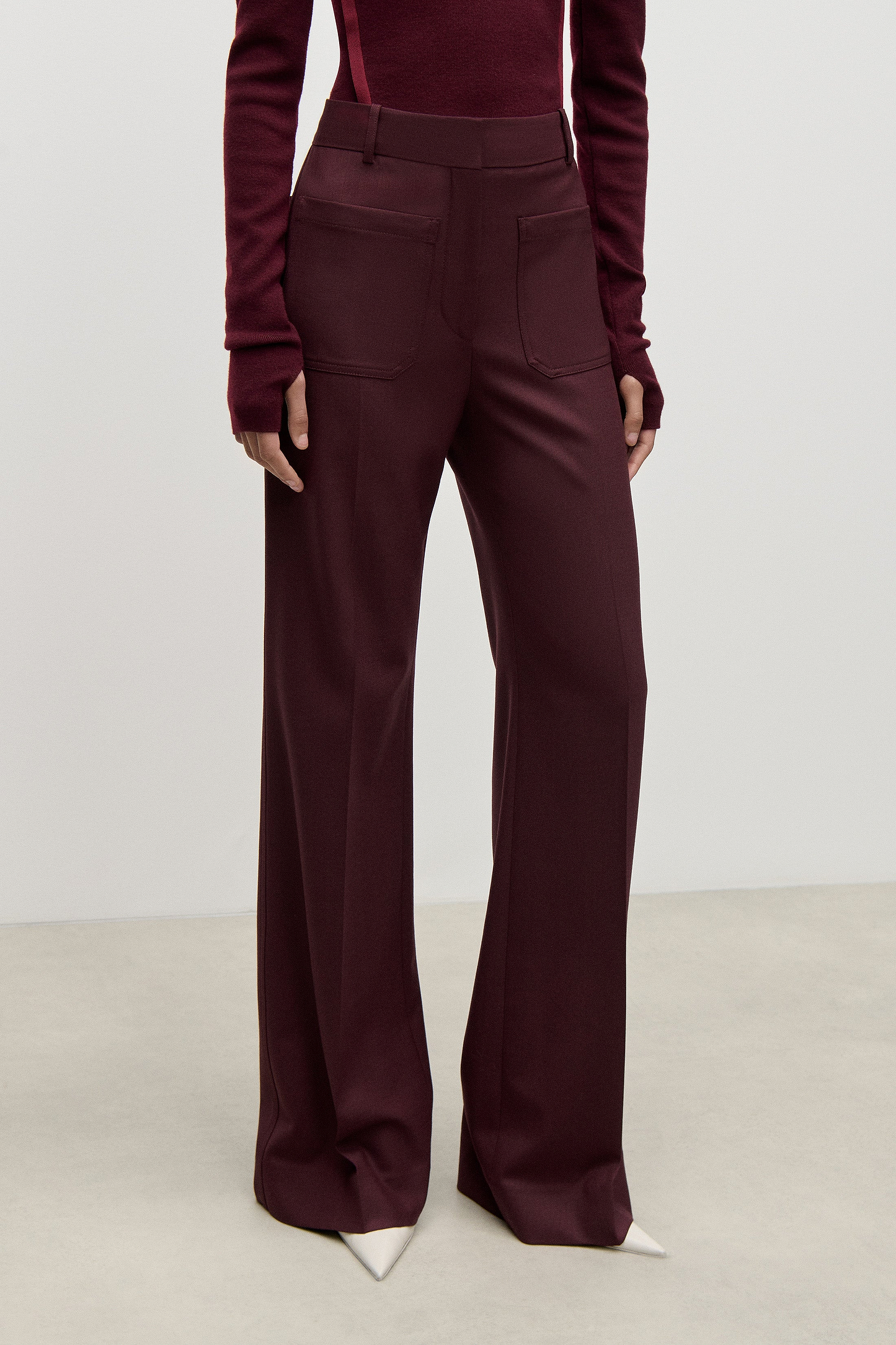 Alina Trouser In Burgundy