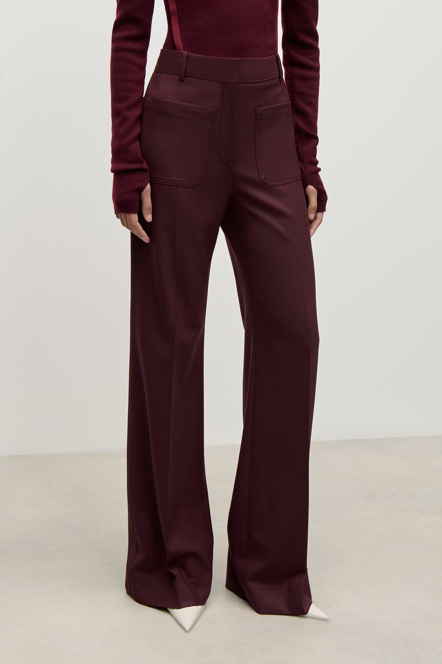 Alina Trouser In Burgundy