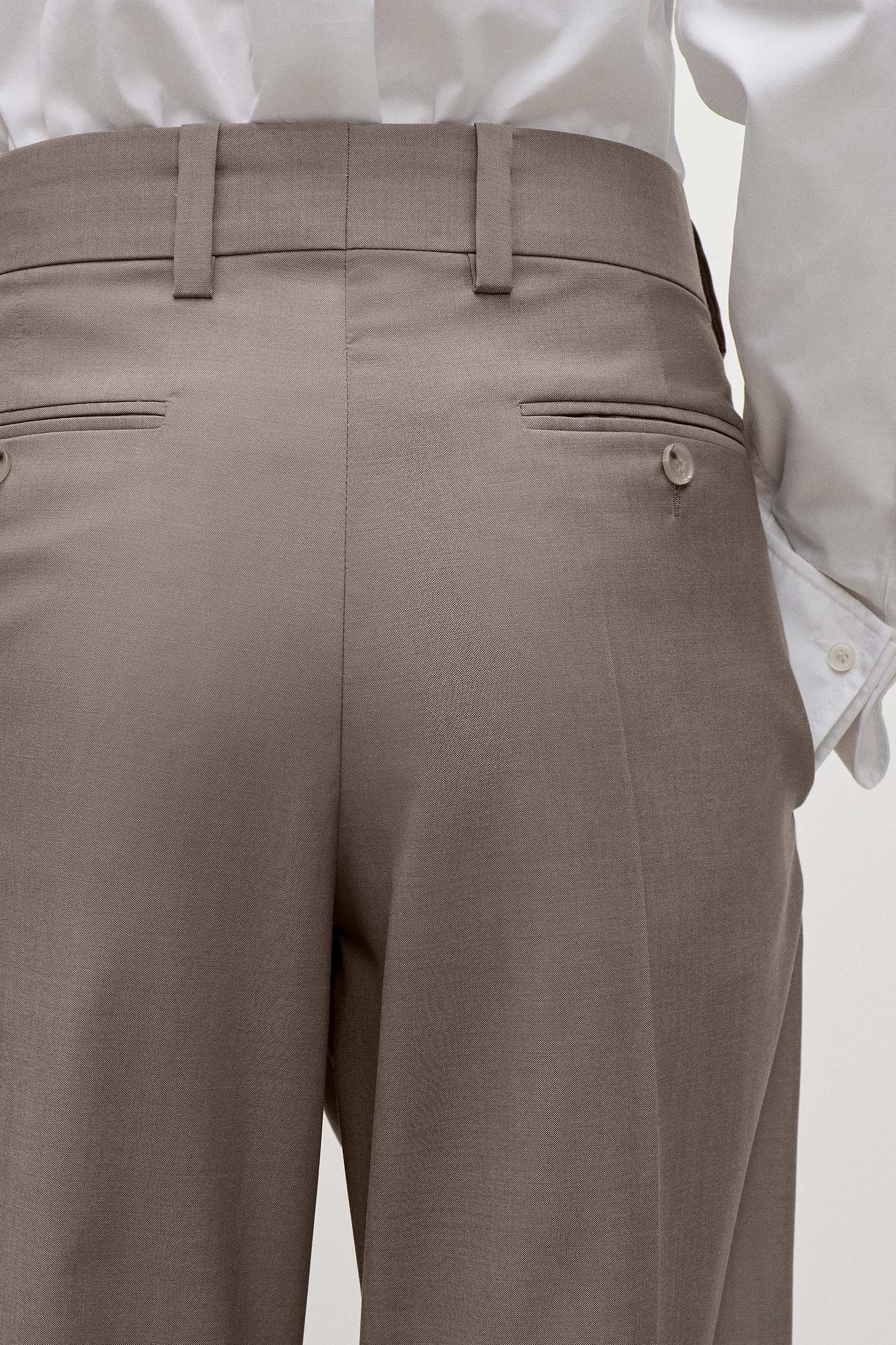 Pleated Trouser In Beige
