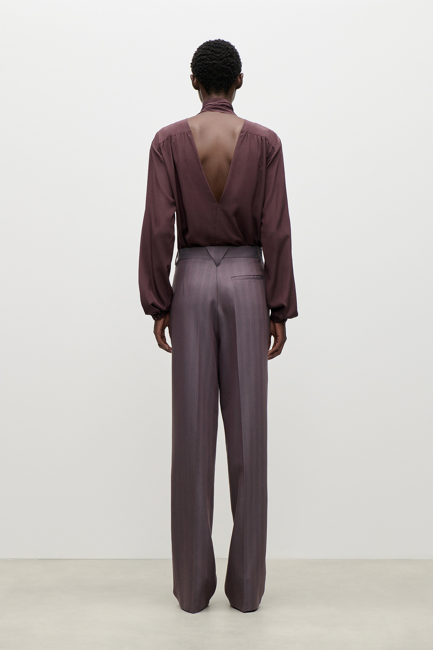 Straight Leg Trouser In Purple