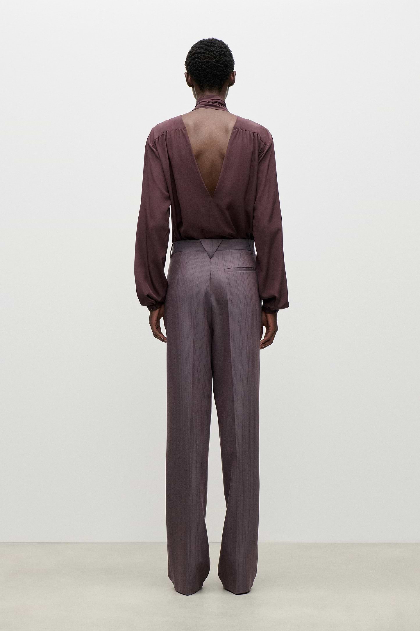Straight Leg Trouser In Purple
