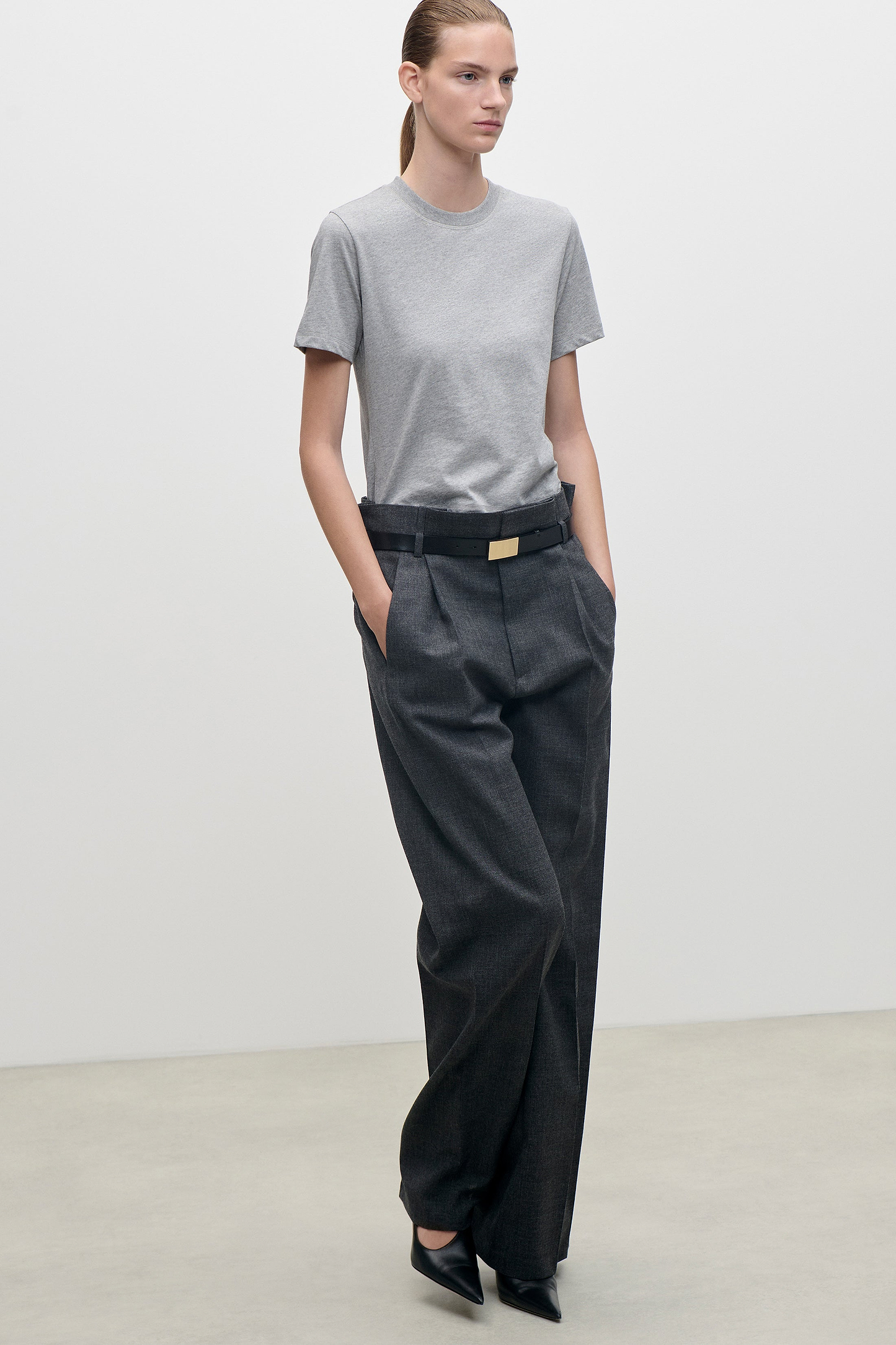 Jamie T-Shirt In Grey Marl