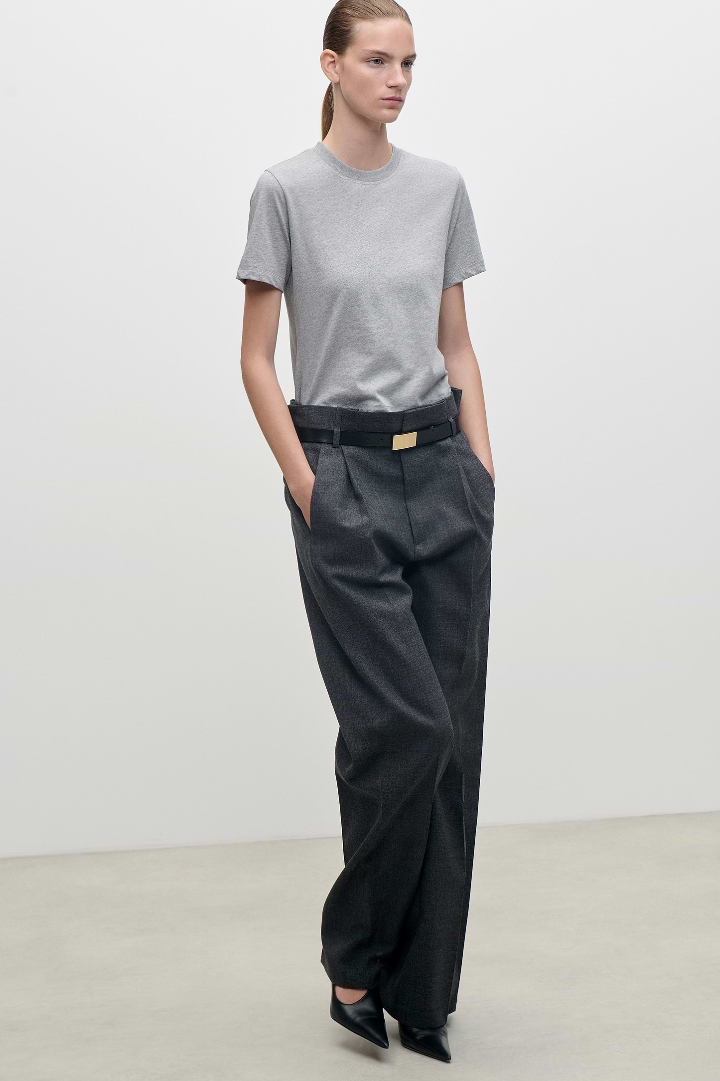 Jamie T-Shirt In Grey Marl