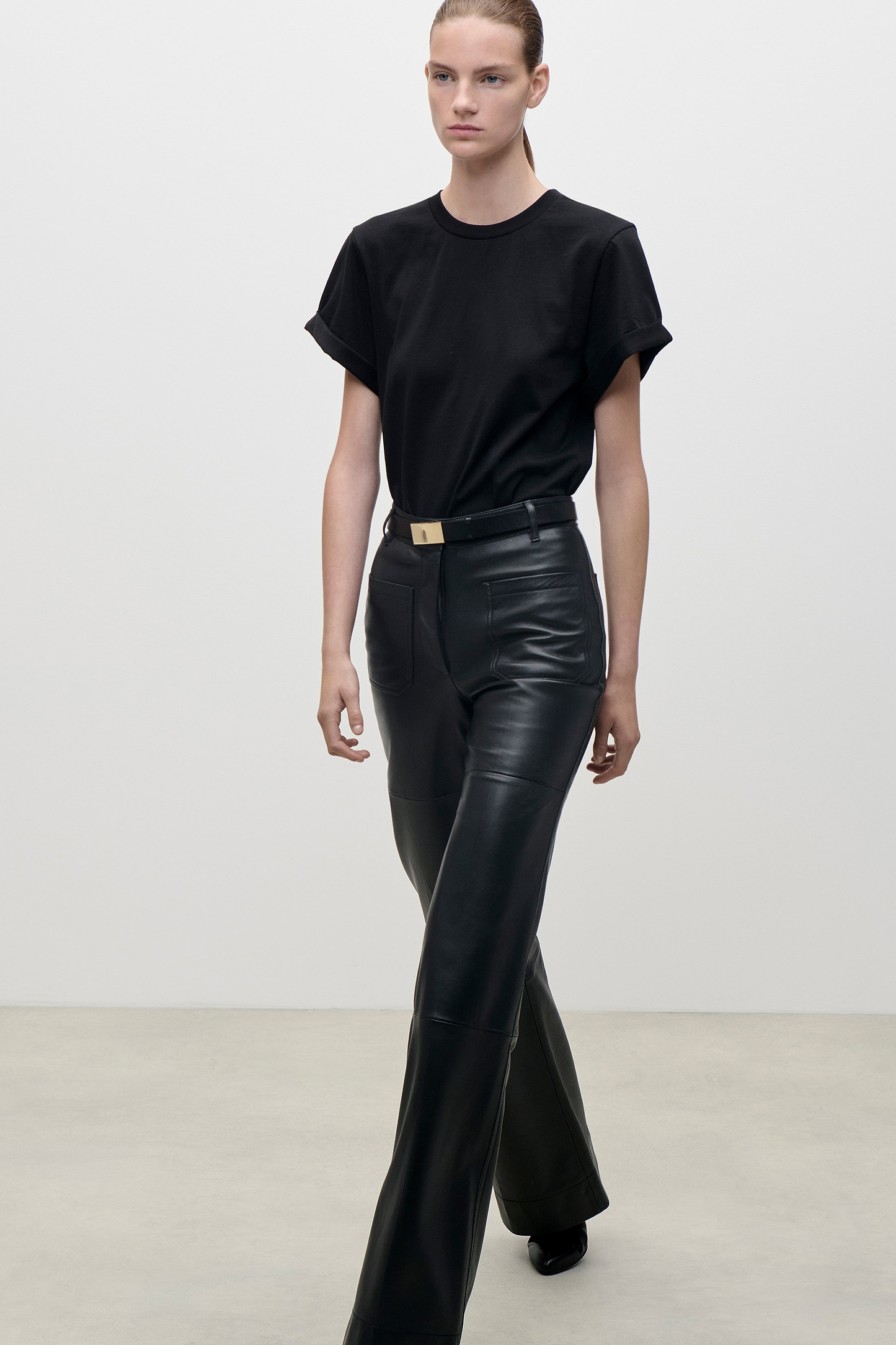 Leather Alina Trouser In Black