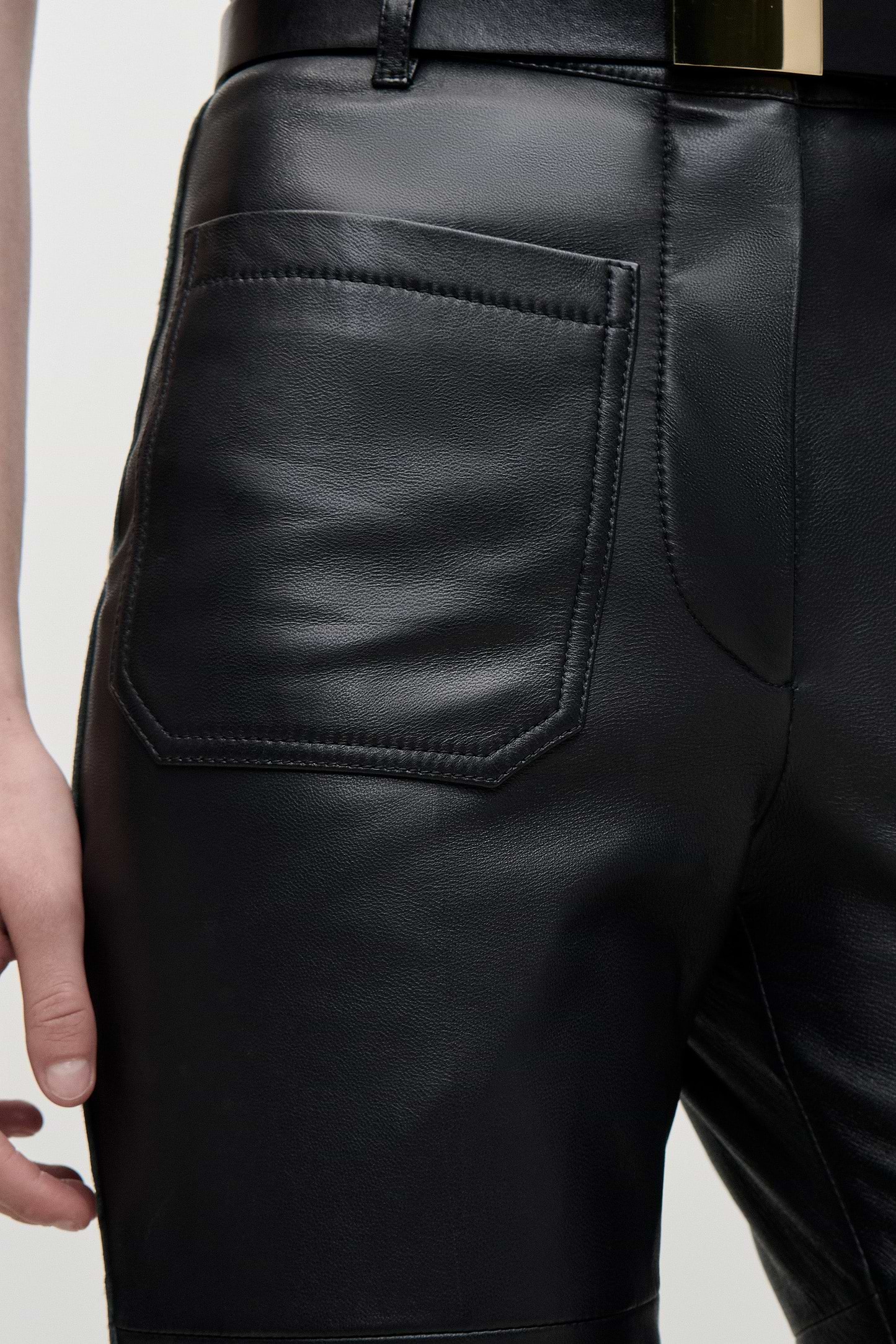 Leather Alina Trouser In Black