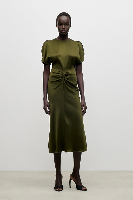 Bela Midi Dress In Green