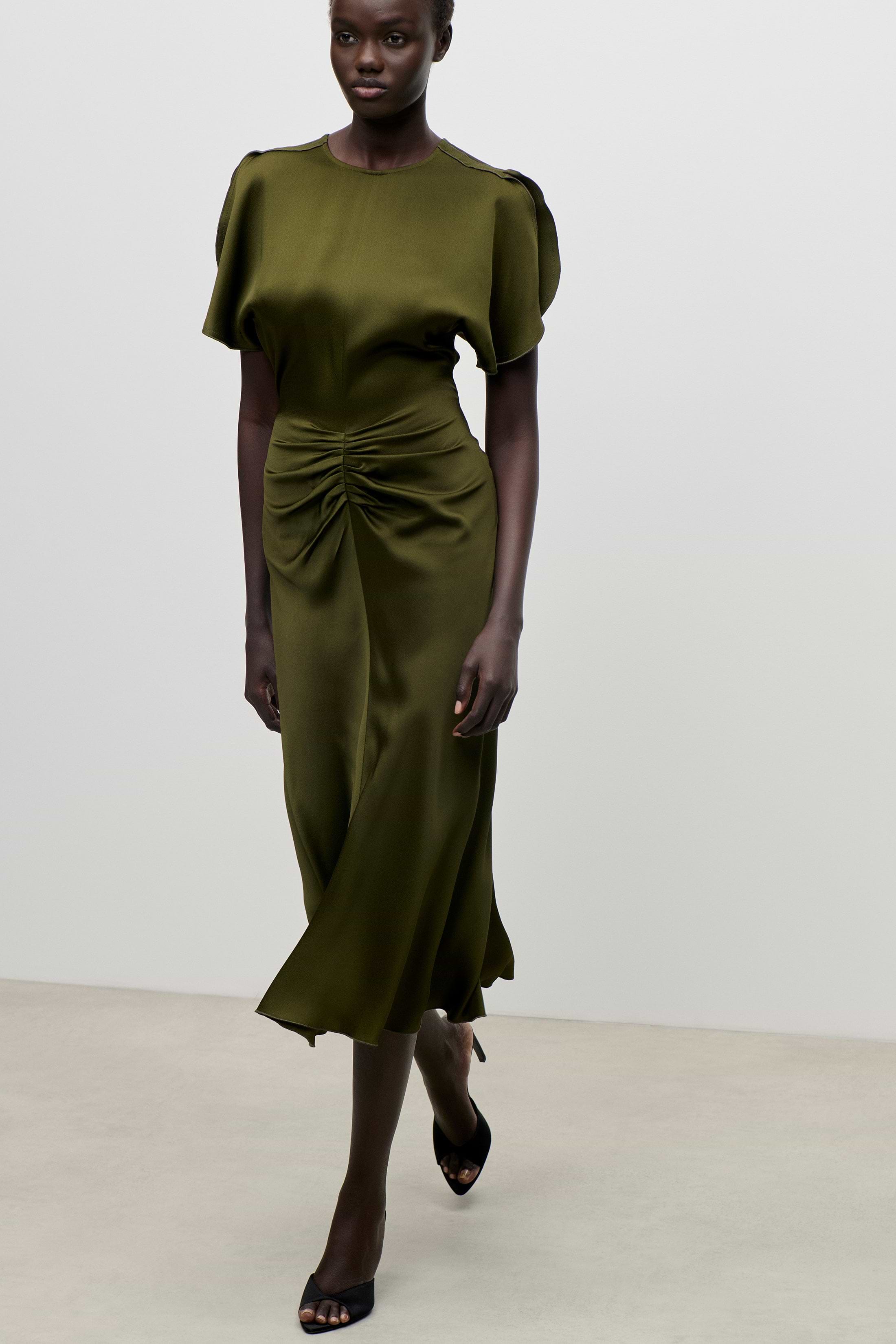 Bela Midi Dress In Green