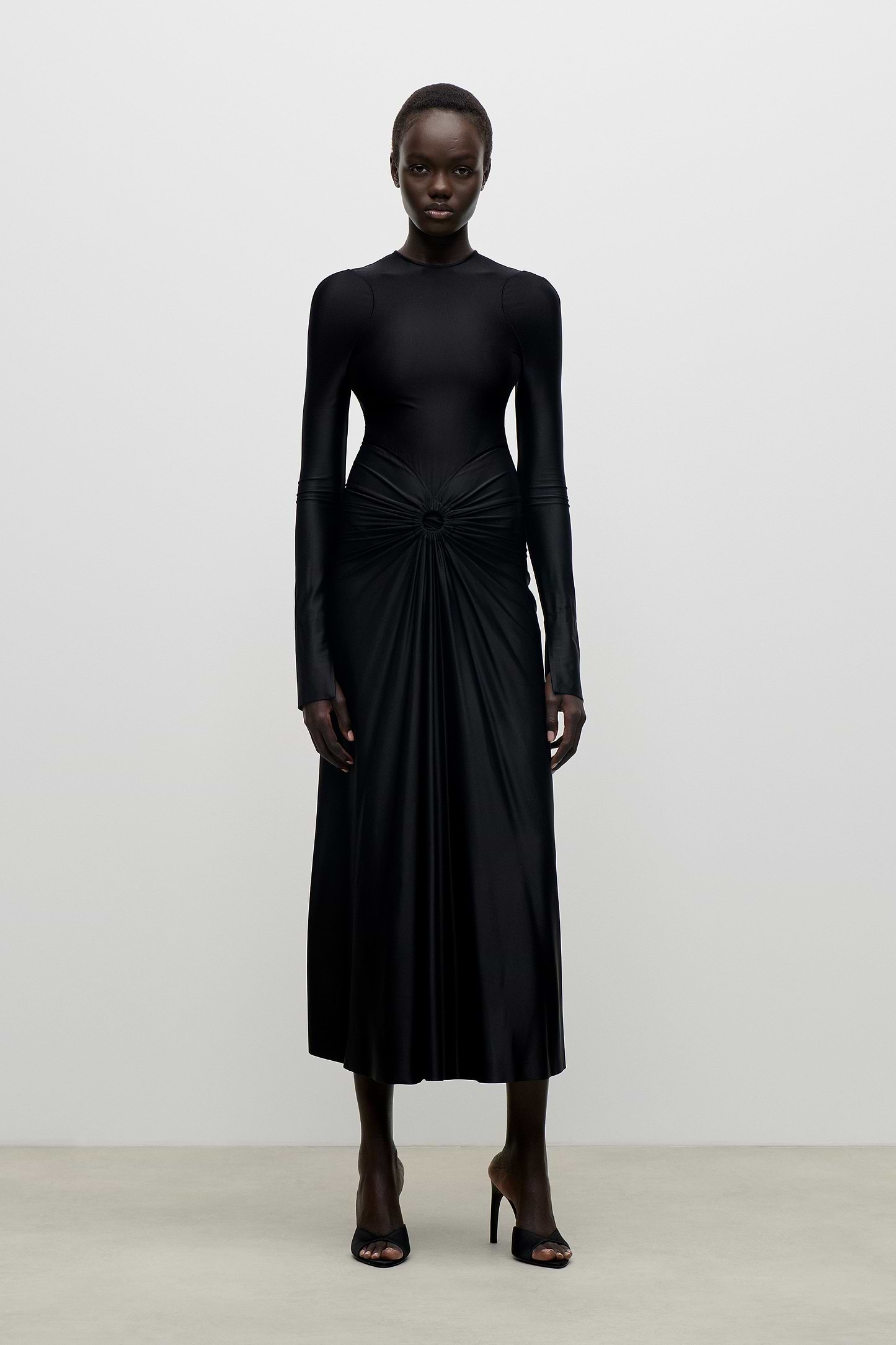Frances Midi Dress In Black